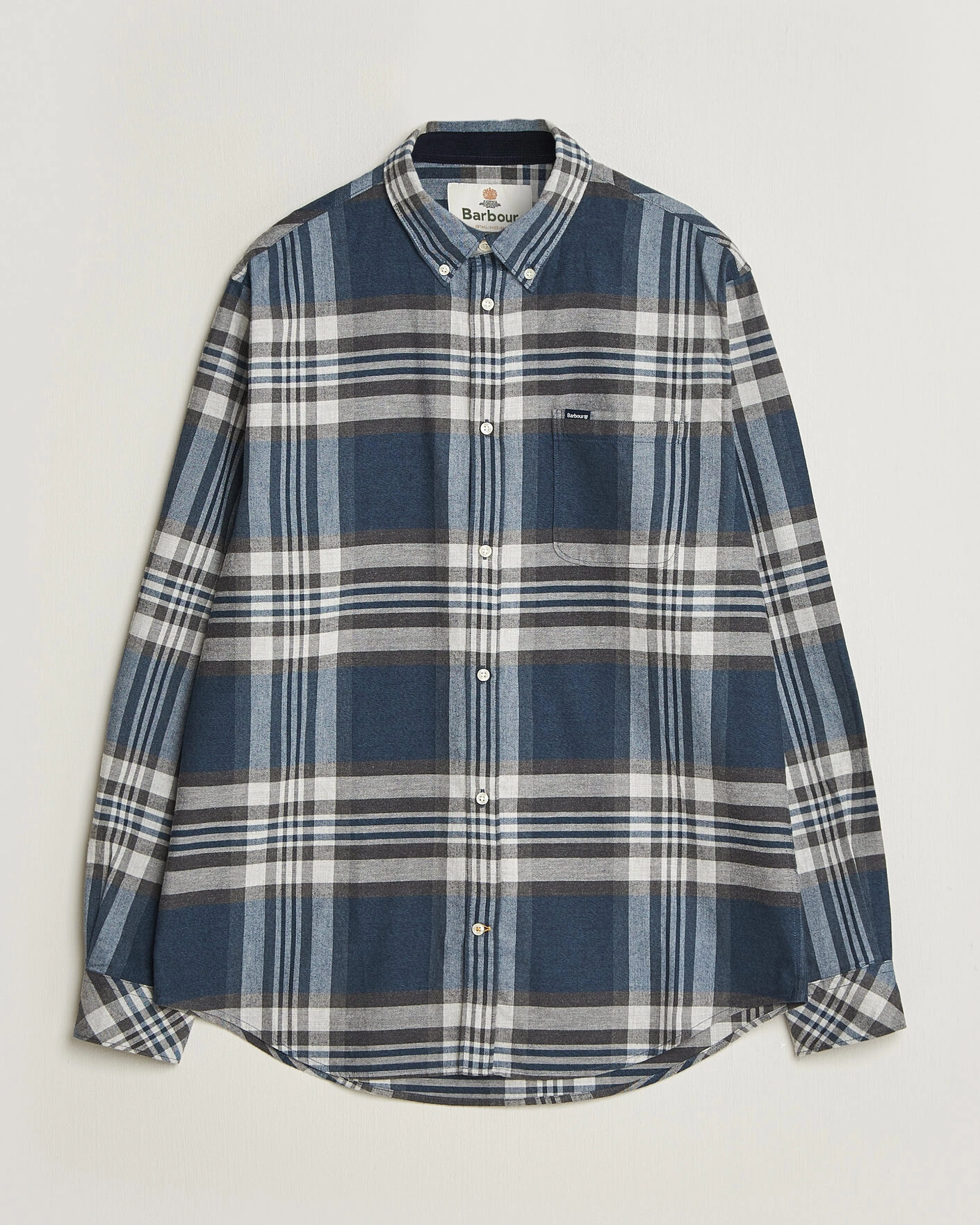Herr | Skjortor | Barbour Lifestyle | Dove Dave Flannel Check Shirt Grey Marl