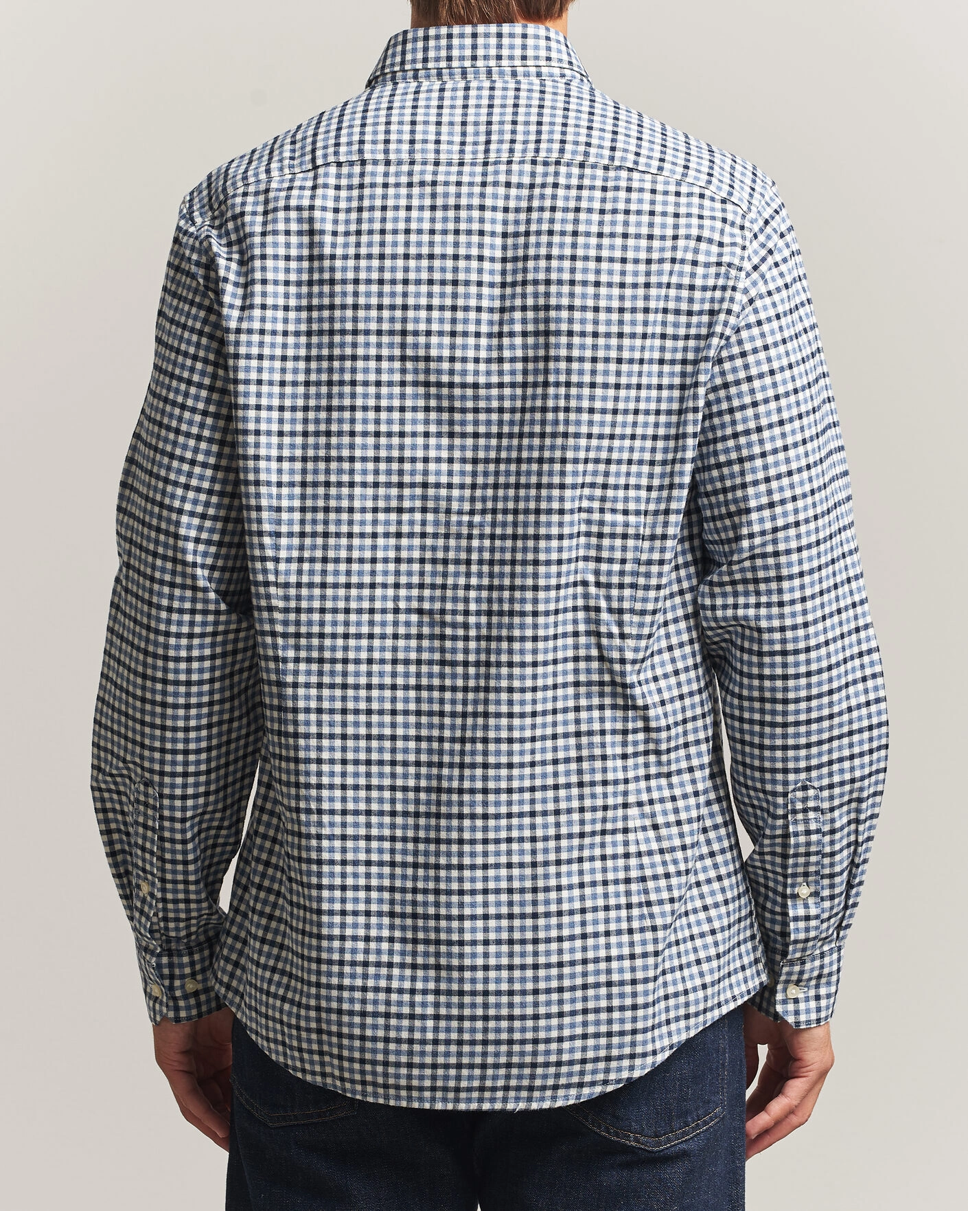 Herr | Skjortor | Barbour Lifestyle | Finkle Gingham Flannel Shirt Navy