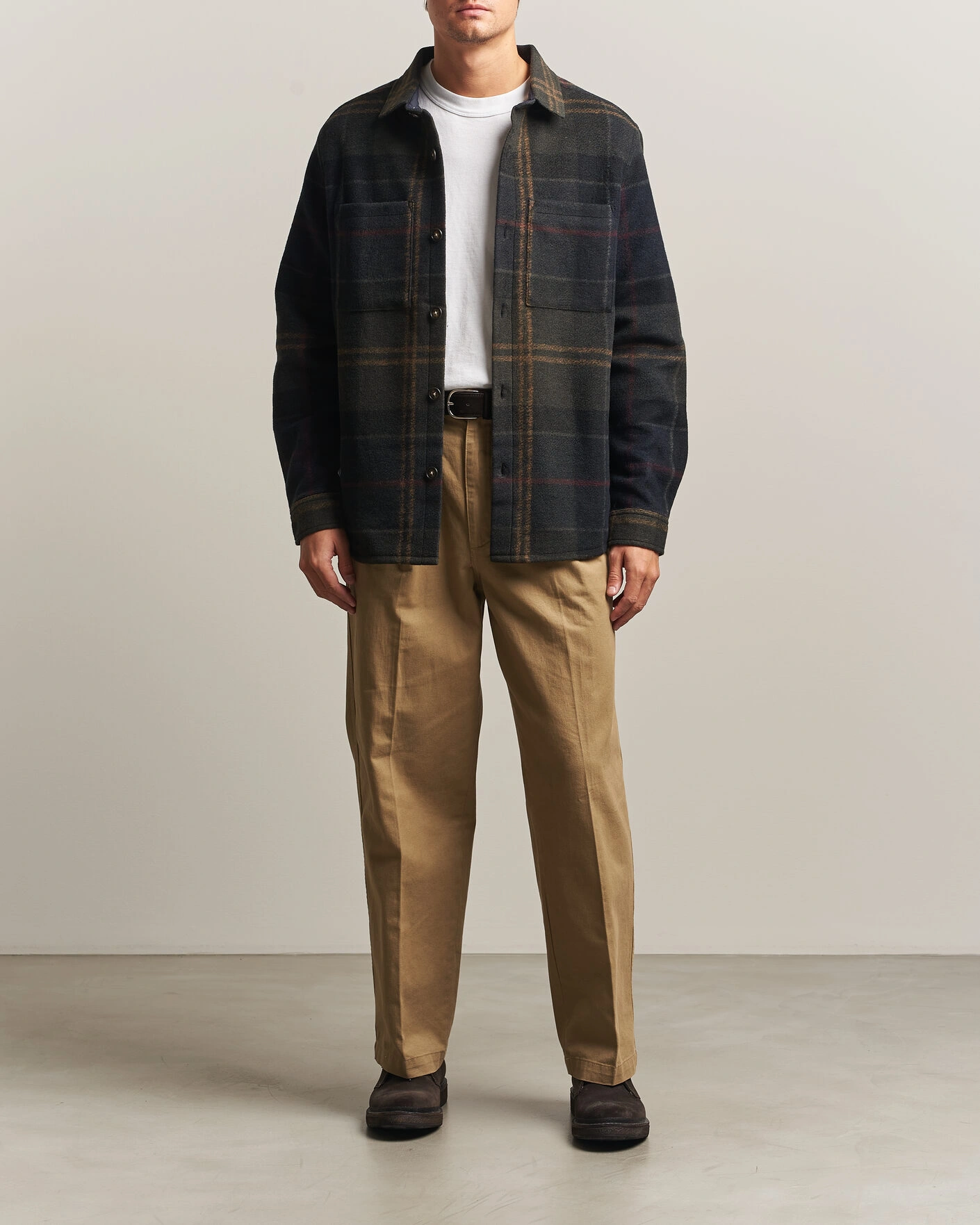 Herr | Skjortor | Barbour Lifestyle | Woodlane Brushed Check Overshirt Shadow Classic