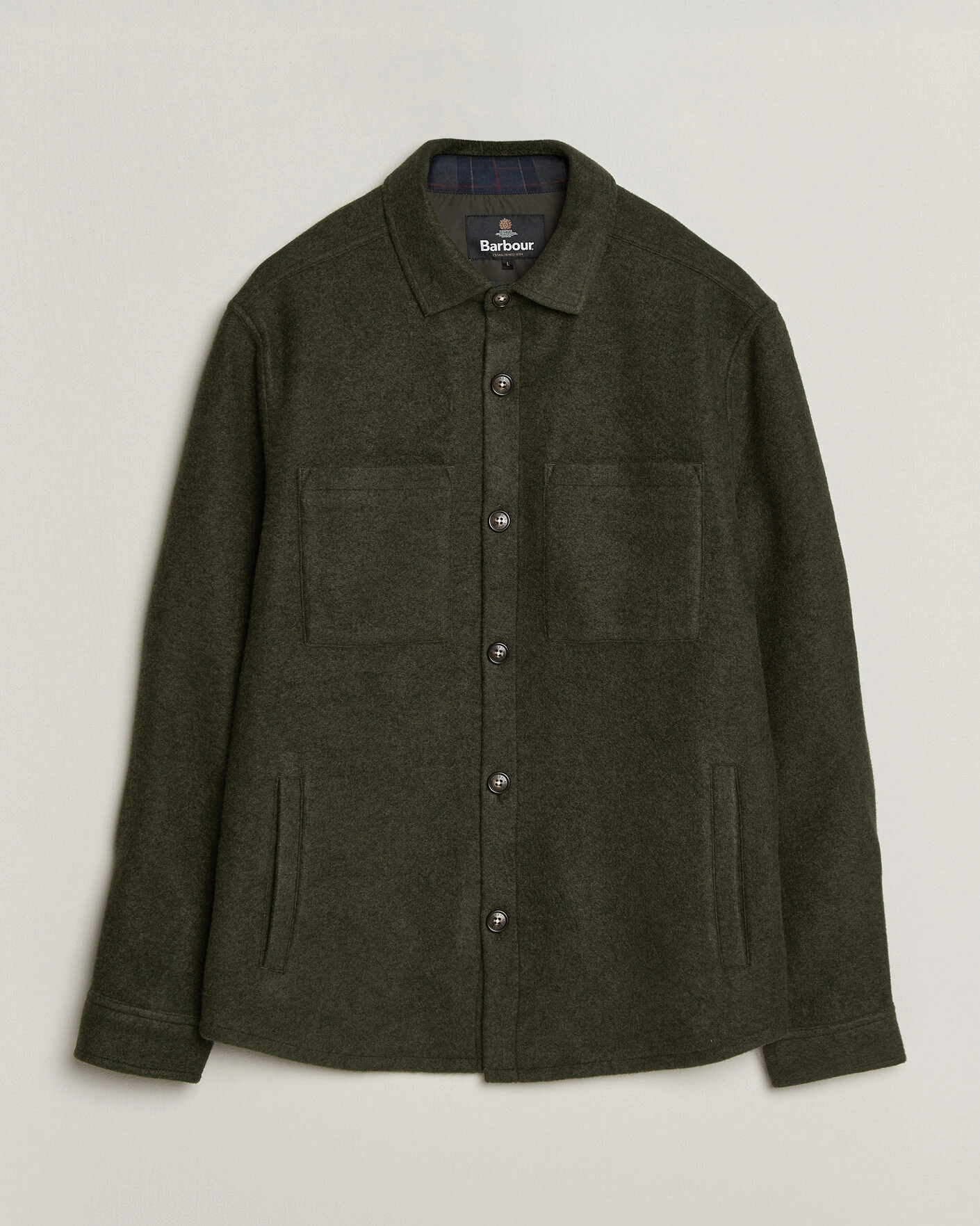 Herr | Skjortor | Barbour Lifestyle | Marltown Tailored Wool Blend Overshirt Sage