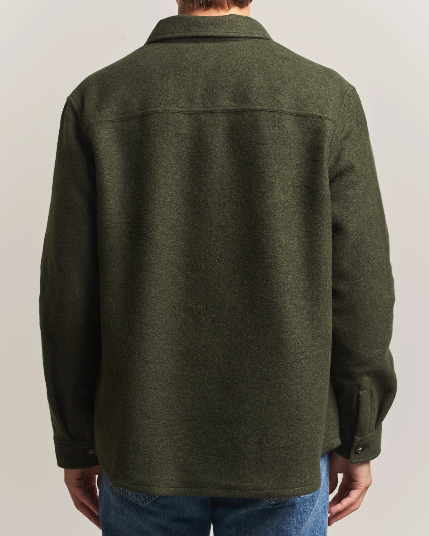 Herr | Skjortor | Barbour Lifestyle | Marltown Tailored Wool Blend Overshirt Sage