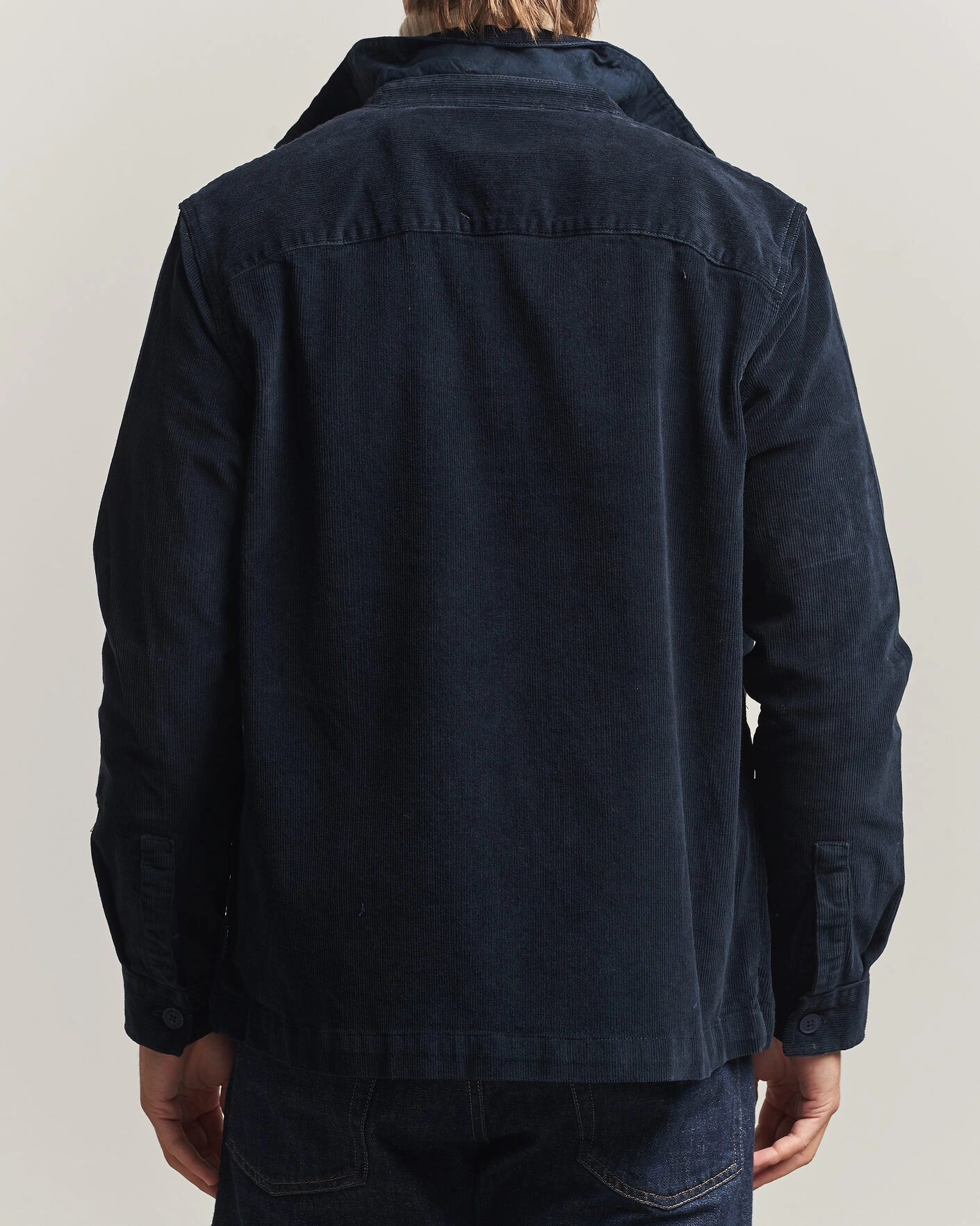 Herr | Skjortor | Barbour Lifestyle | Tartan Trimed Cord Overshirt Navy