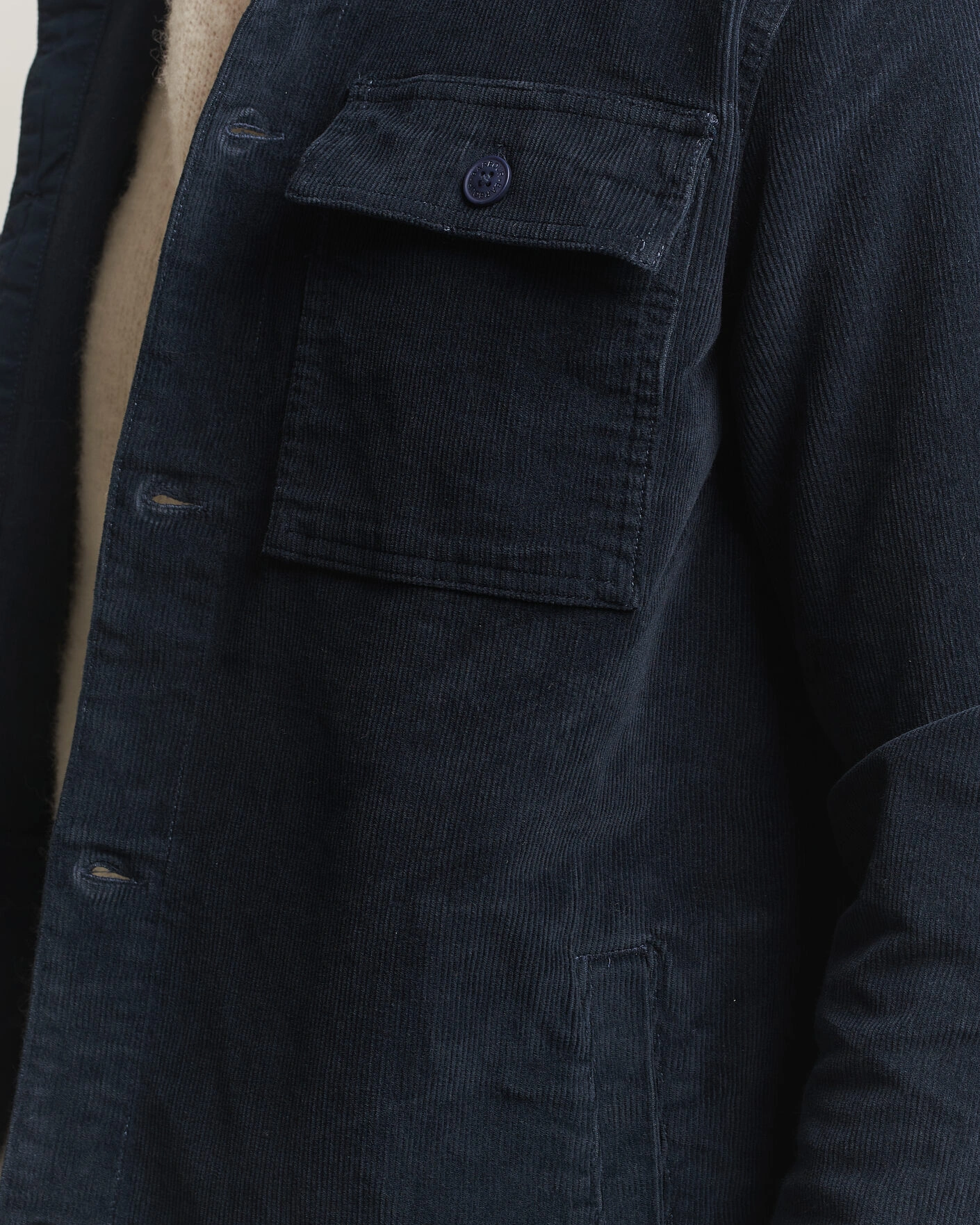 Herr | Skjortor | Barbour Lifestyle | Tartan Trimed Cord Overshirt Navy