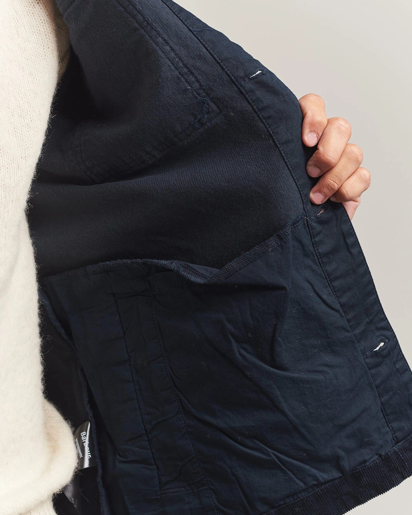Herr | Skjortor | Barbour Lifestyle | Tartan Trimed Cord Overshirt Navy