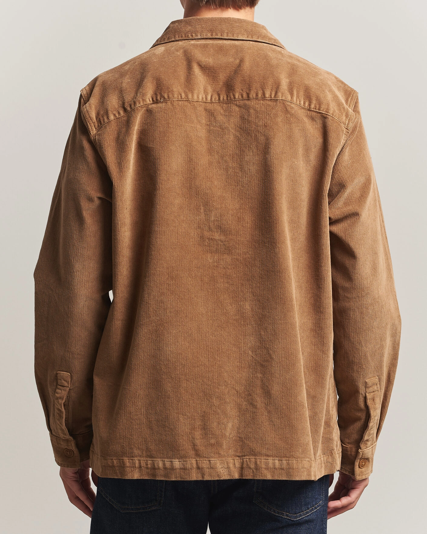 Herr | Skjortor | Barbour Lifestyle | Tartan Trimed Cord Overshirt Sandstone