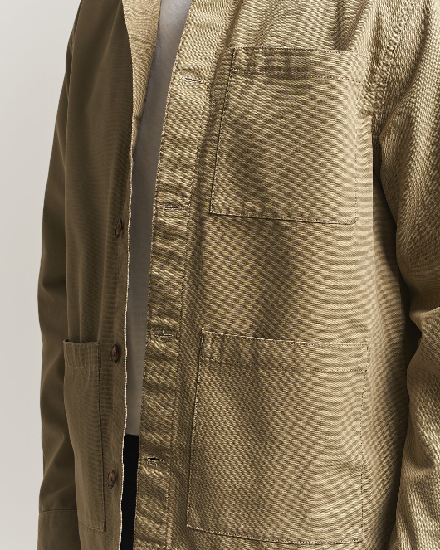 Herr | Skjortor | Barbour Lifestyle | Tartan trimed Washed Overshirt Mushroom