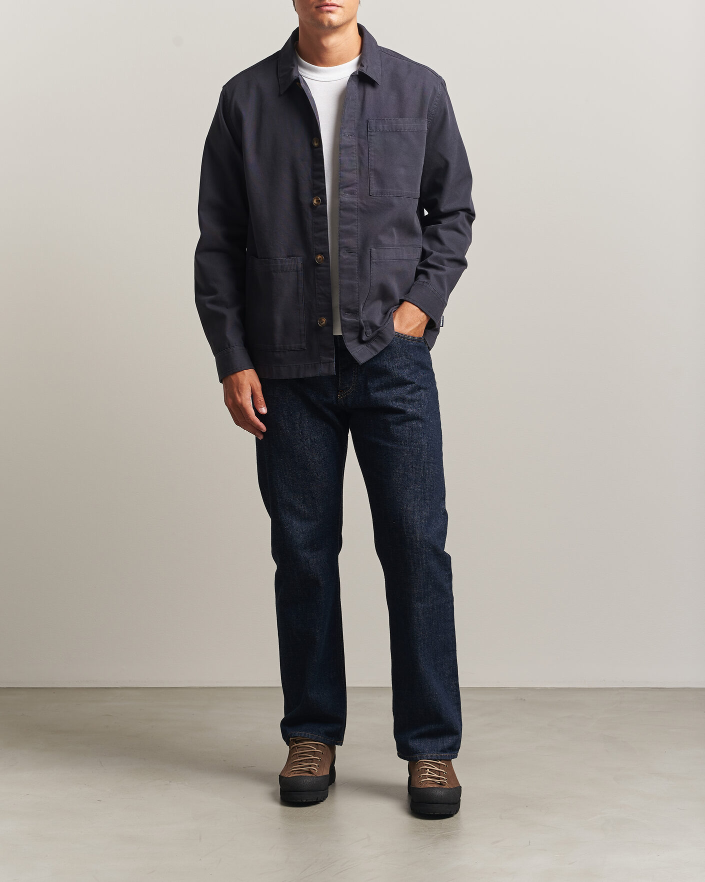 Herr | Skjortor | Barbour Lifestyle | Tartan trimed Washed Overshirt Dark Navy