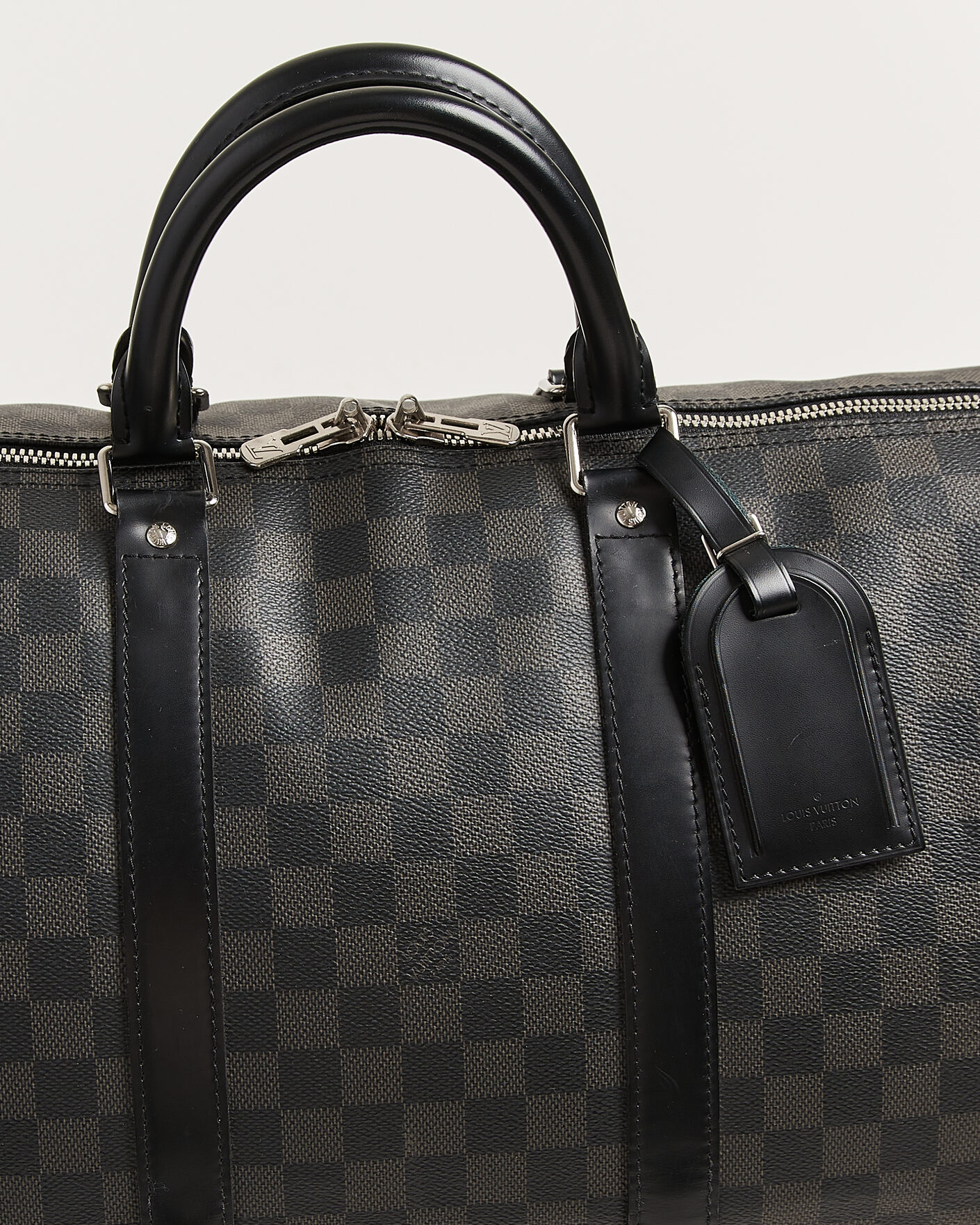 Herr | Pre-Owned & Vintage Bags | Louis Vuitton Pre-Owned | Keepall Bandouliére 55 Damier Graphite