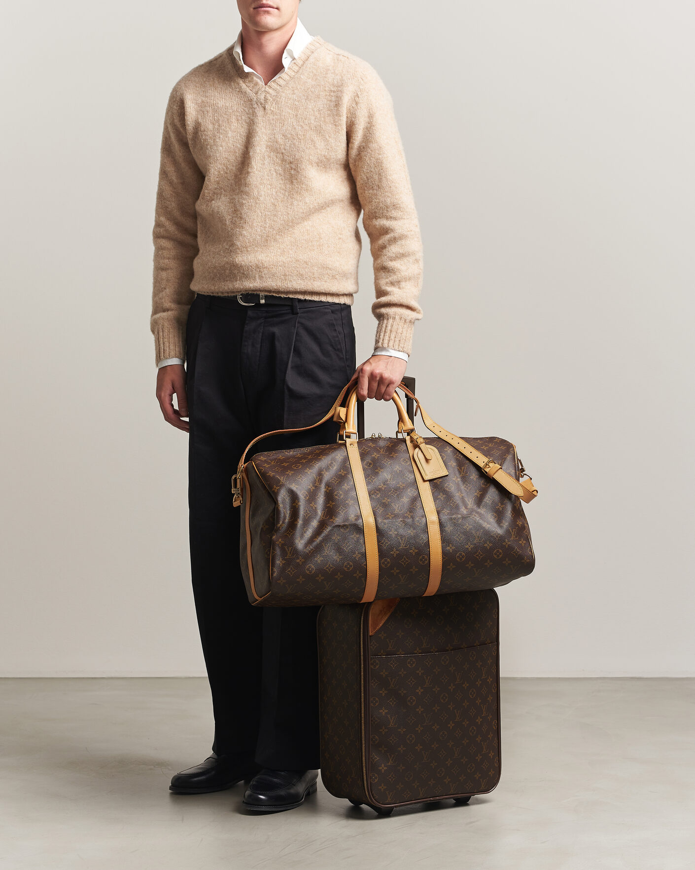 Herr | Pre-Owned & Vintage Bags | Louis Vuitton Pre-Owned | Keepall Bandouliére 55 Monogram