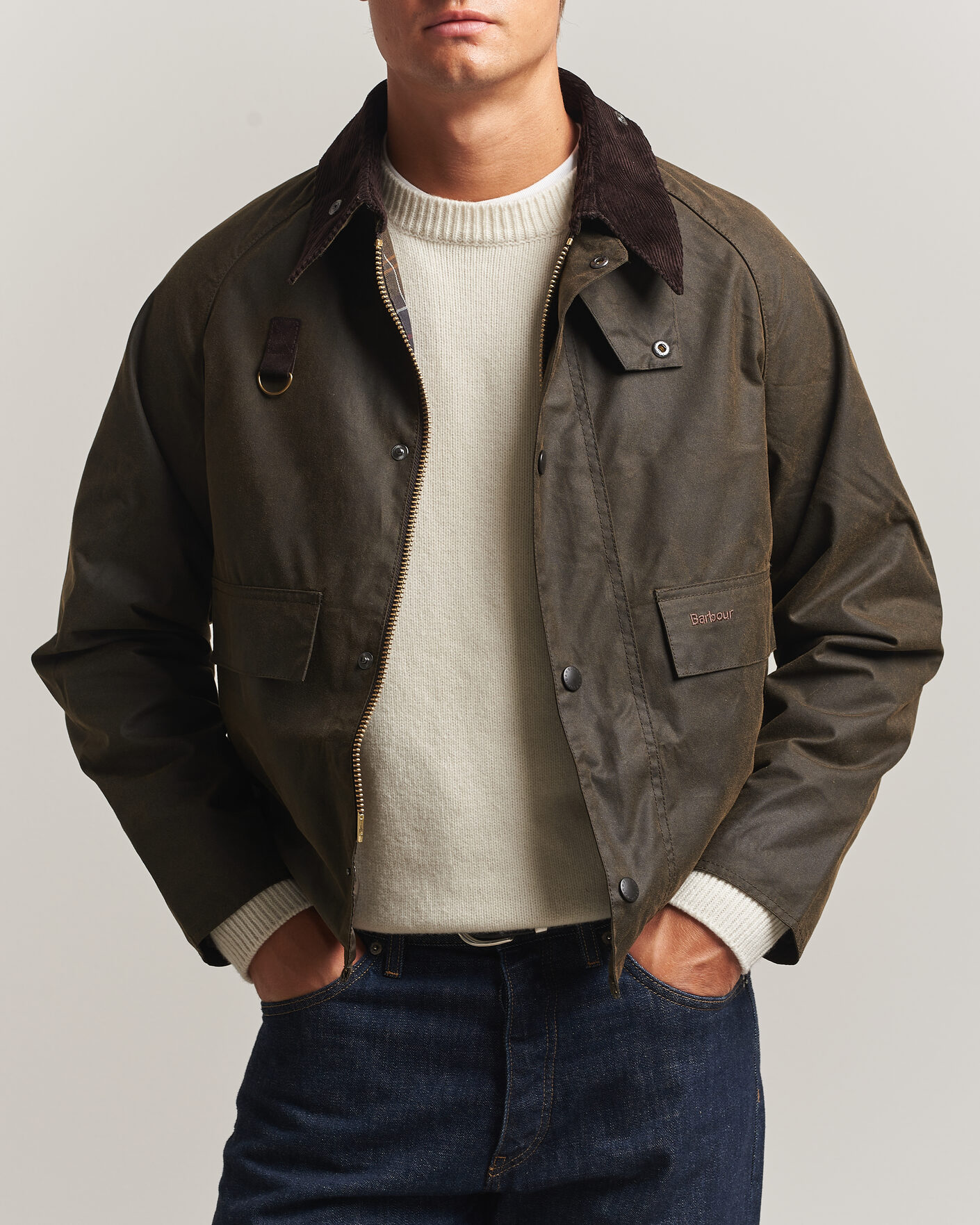 Herr | Jackor | Barbour Heritage | Spey Wax Jacket Olive