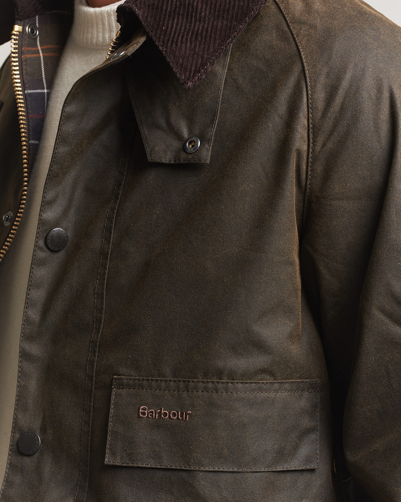 Herr | Jackor | Barbour Heritage | Spey Wax Jacket Olive
