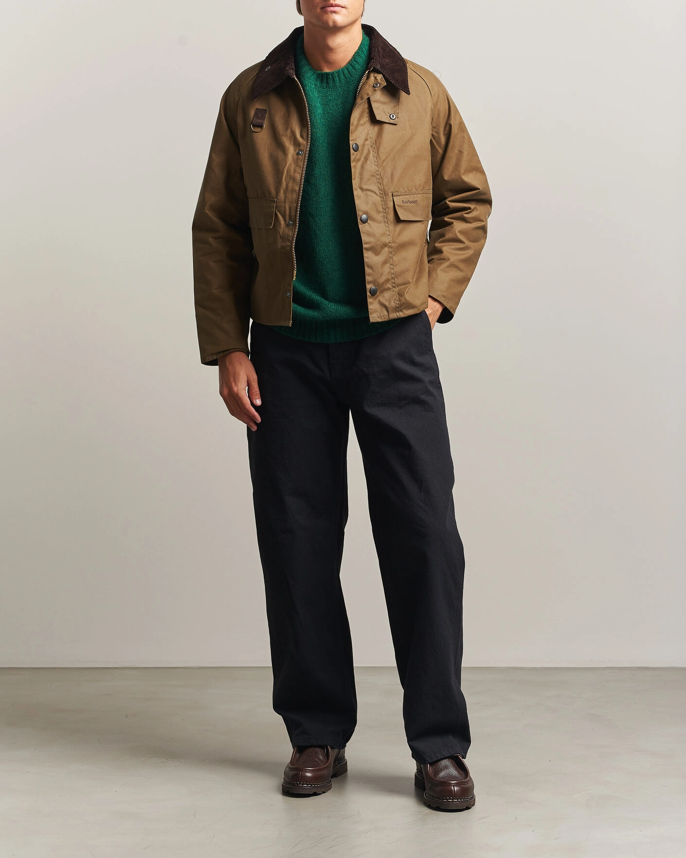 Herr | Jackor | Barbour Heritage | Spey Wax Jacket Sand