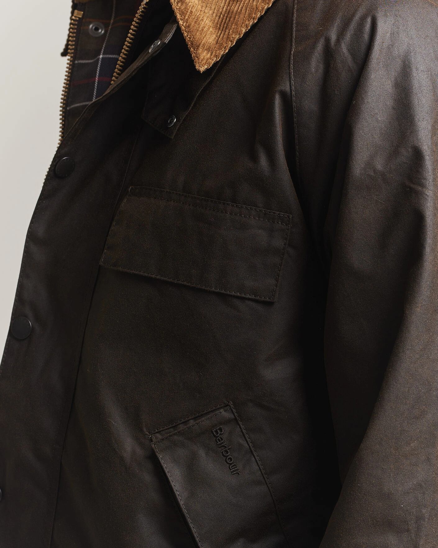 Herr | Jackor | Barbour Heritage | Four Pocket Transport Wax Jacket Dark Brown