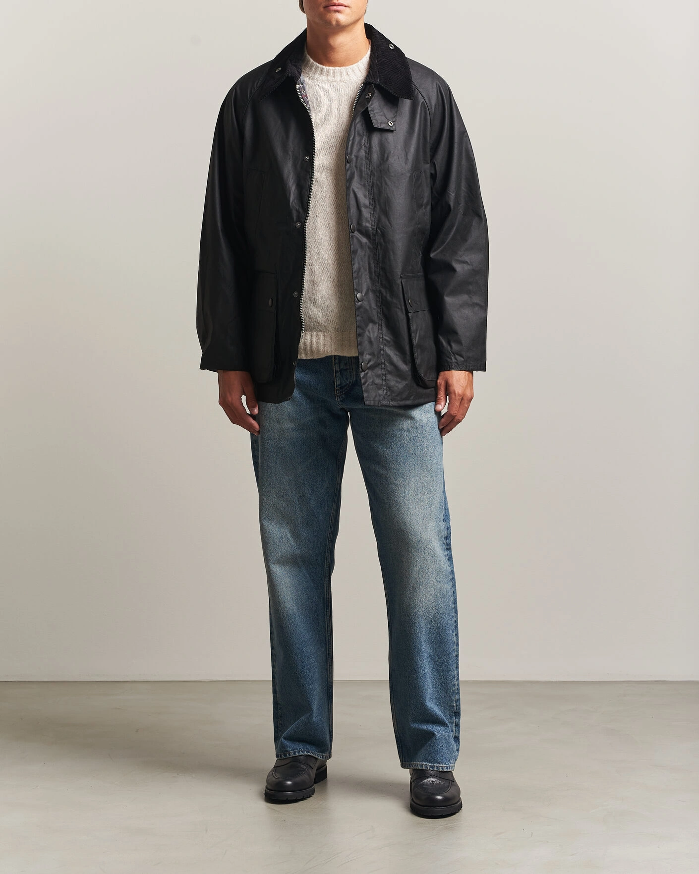 Herr | Jackor | Barbour Heritage | Oversize Bedale Wax Jacket Black