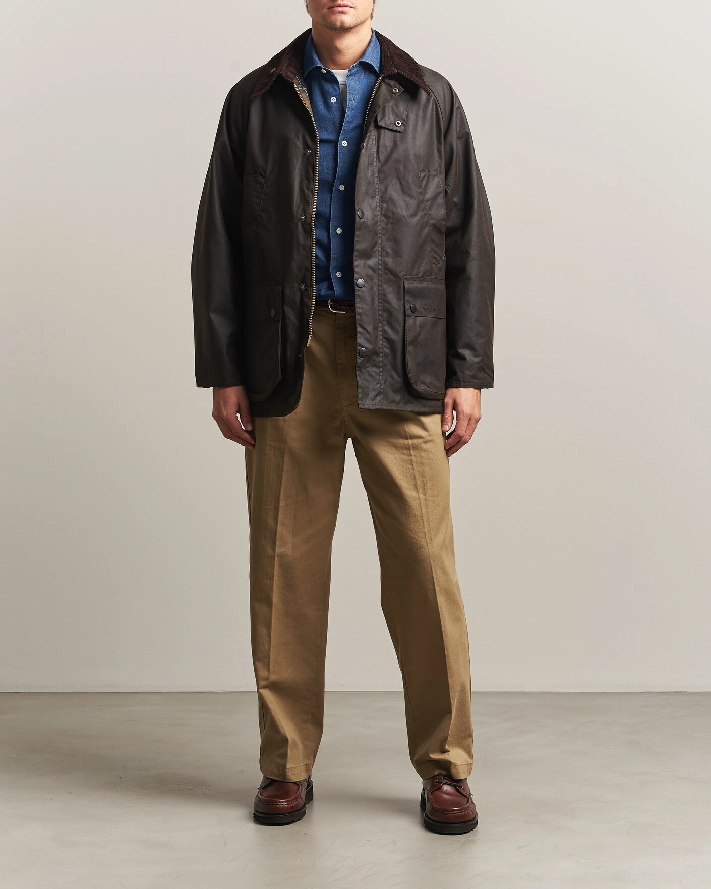 Herr | Jackor | Barbour Heritage | Oversize Bedale Wax Jacket Dark Brown