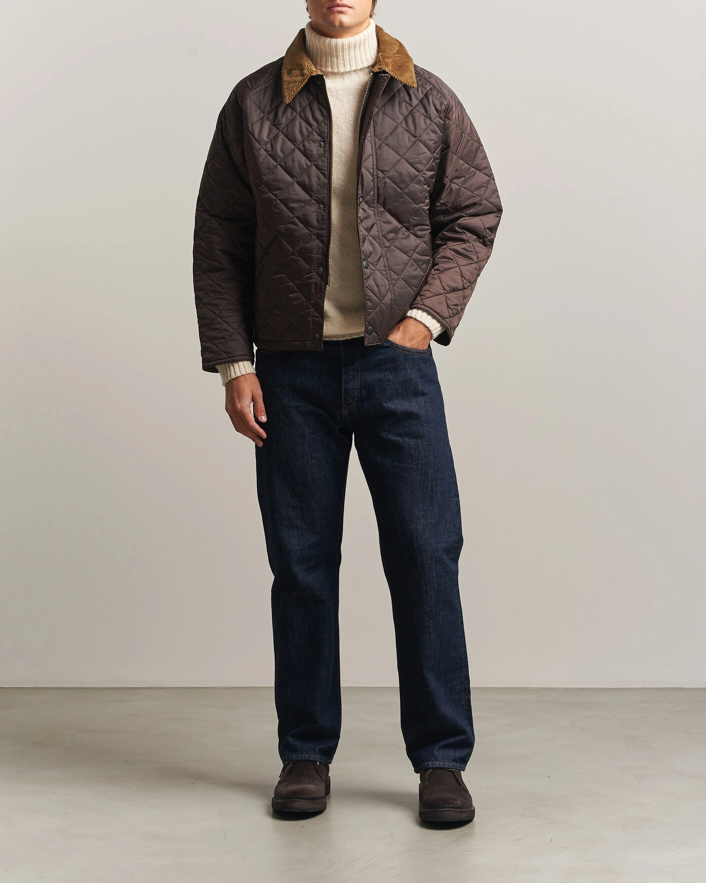 Herr | Jackor | Barbour Heritage | Oversize Transport Quilted Jacket Dark Brown