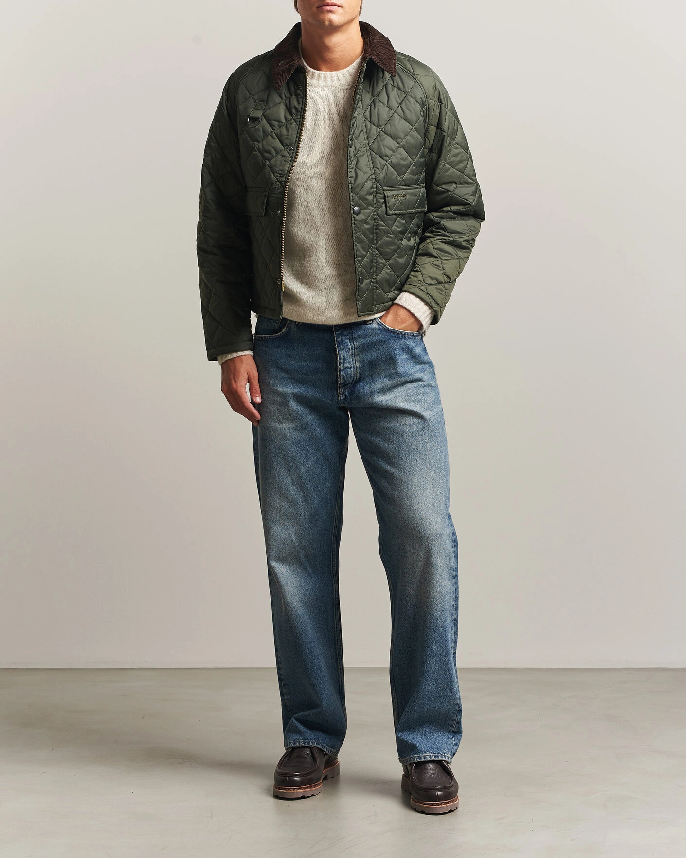 Herr | Jackor | Barbour Heritage | Spey Quilted Jacket Sage