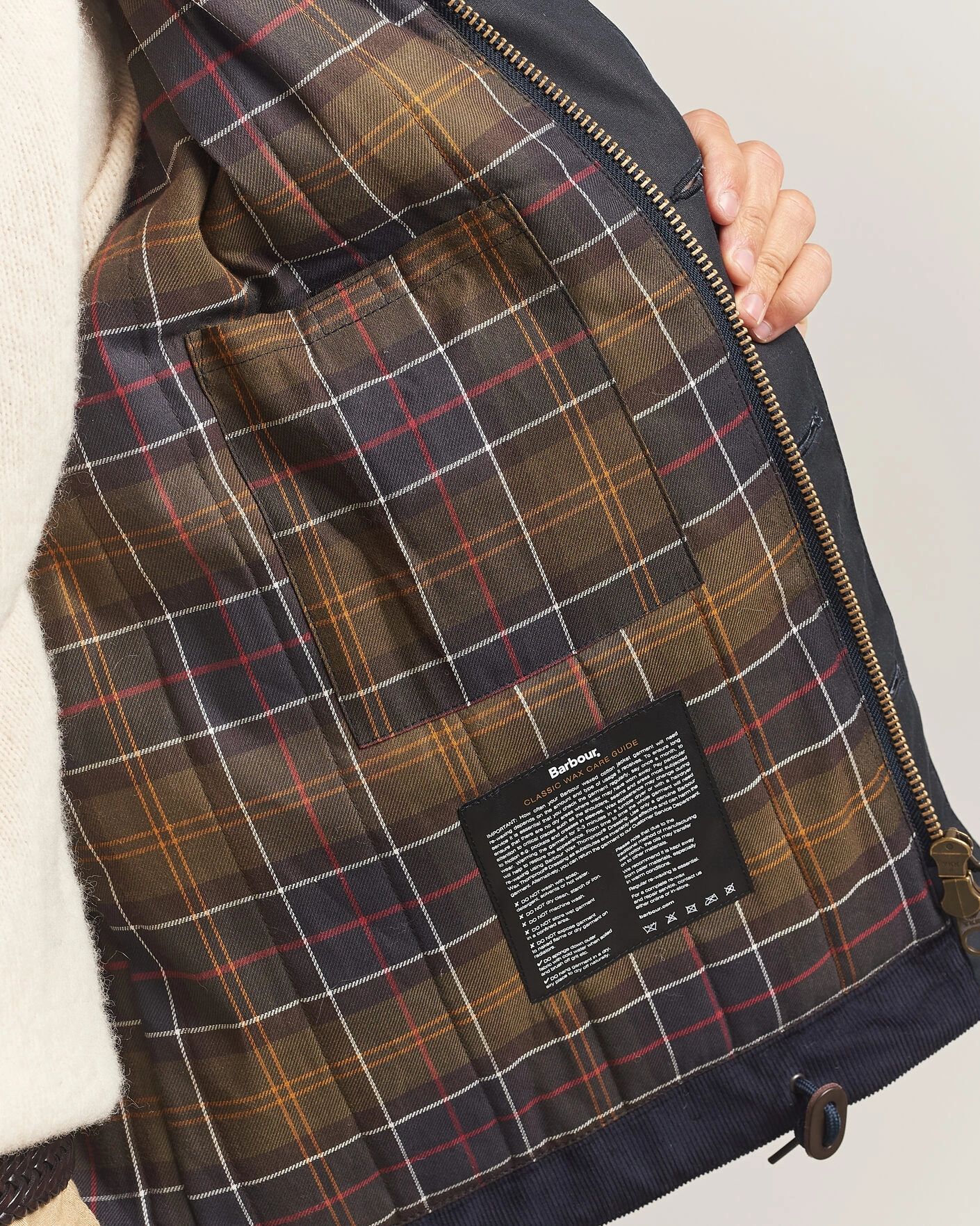 Herr | Jackor | Barbour Heritage | Macklow Wax Jacket Navy