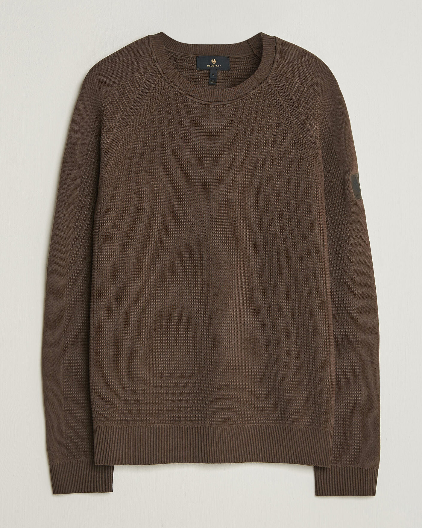 Herr | Tröjor | Belstaff | Bradwell Cotton Knitted Crew Neck Army Olive