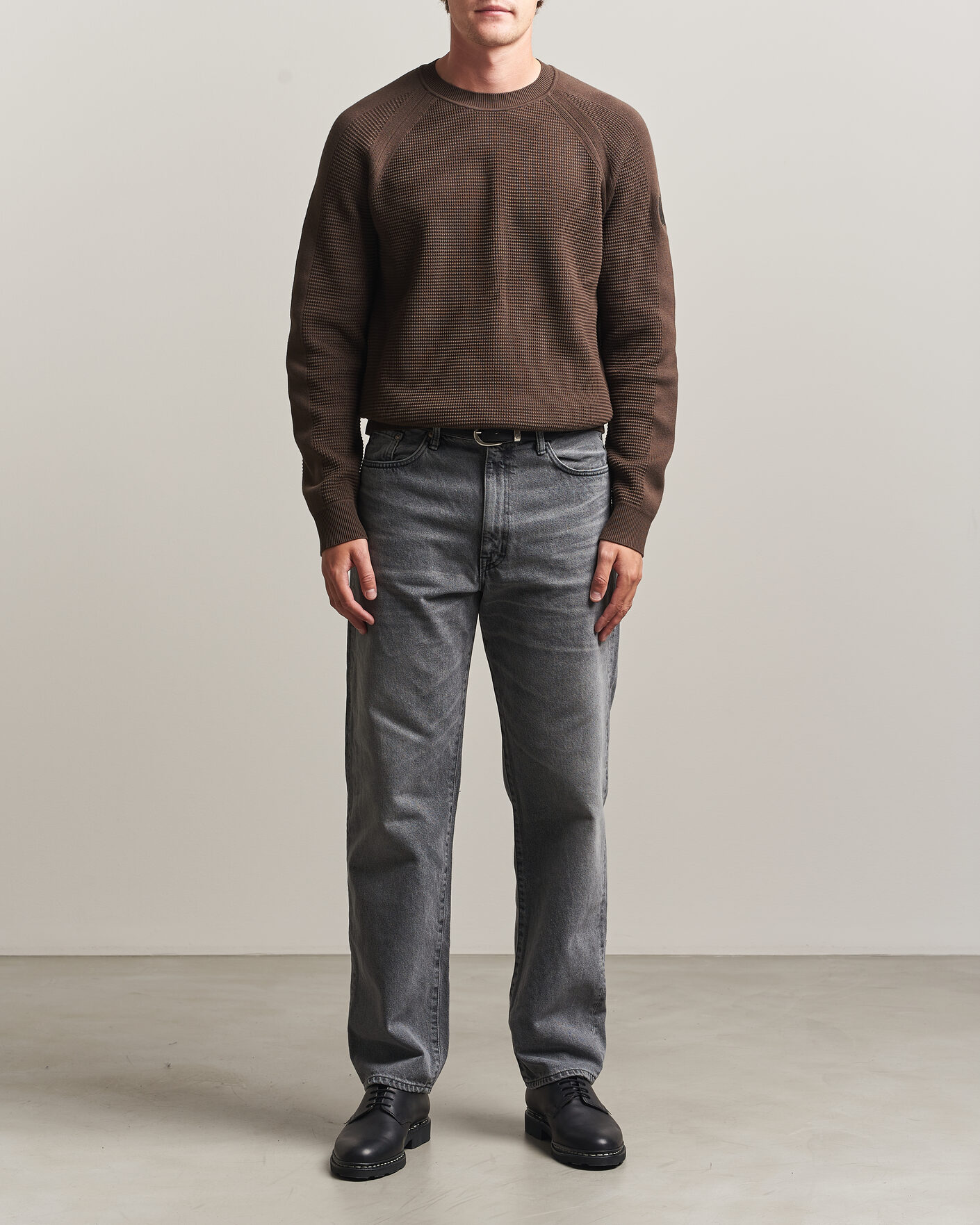 Herr | Tröjor | Belstaff | Bradwell Cotton Knitted Crew Neck Army Olive