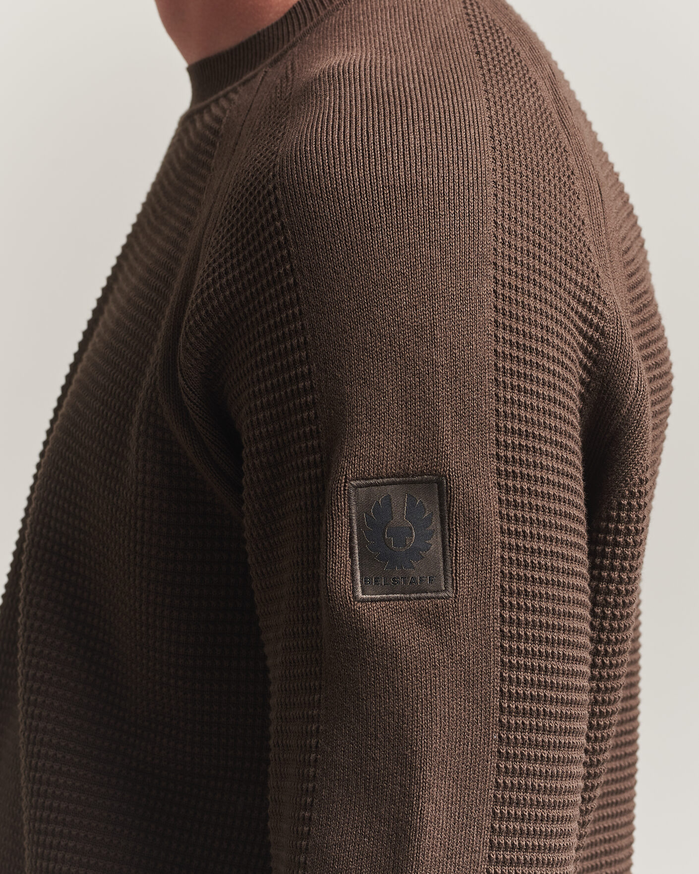 Herr | Tröjor | Belstaff | Bradwell Cotton Knitted Crew Neck Army Olive