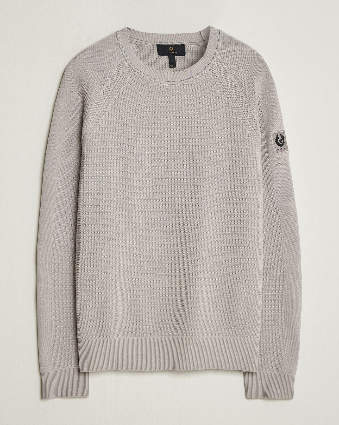 Herr | Tröjor | Belstaff | Bradwell Cotton Knitted Crew Neck Concrete