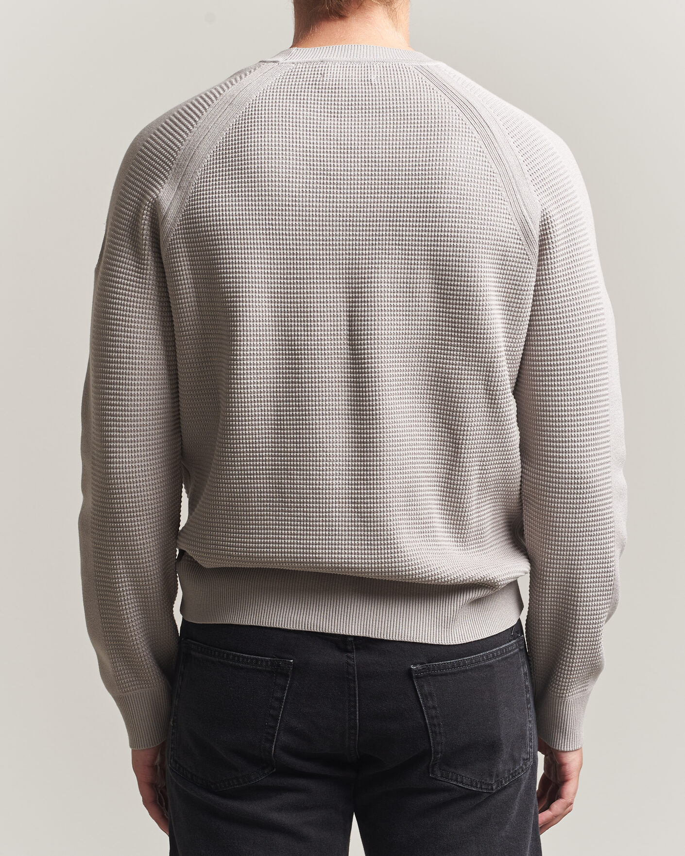 Herr | Tröjor | Belstaff | Bradwell Cotton Knitted Crew Neck Concrete
