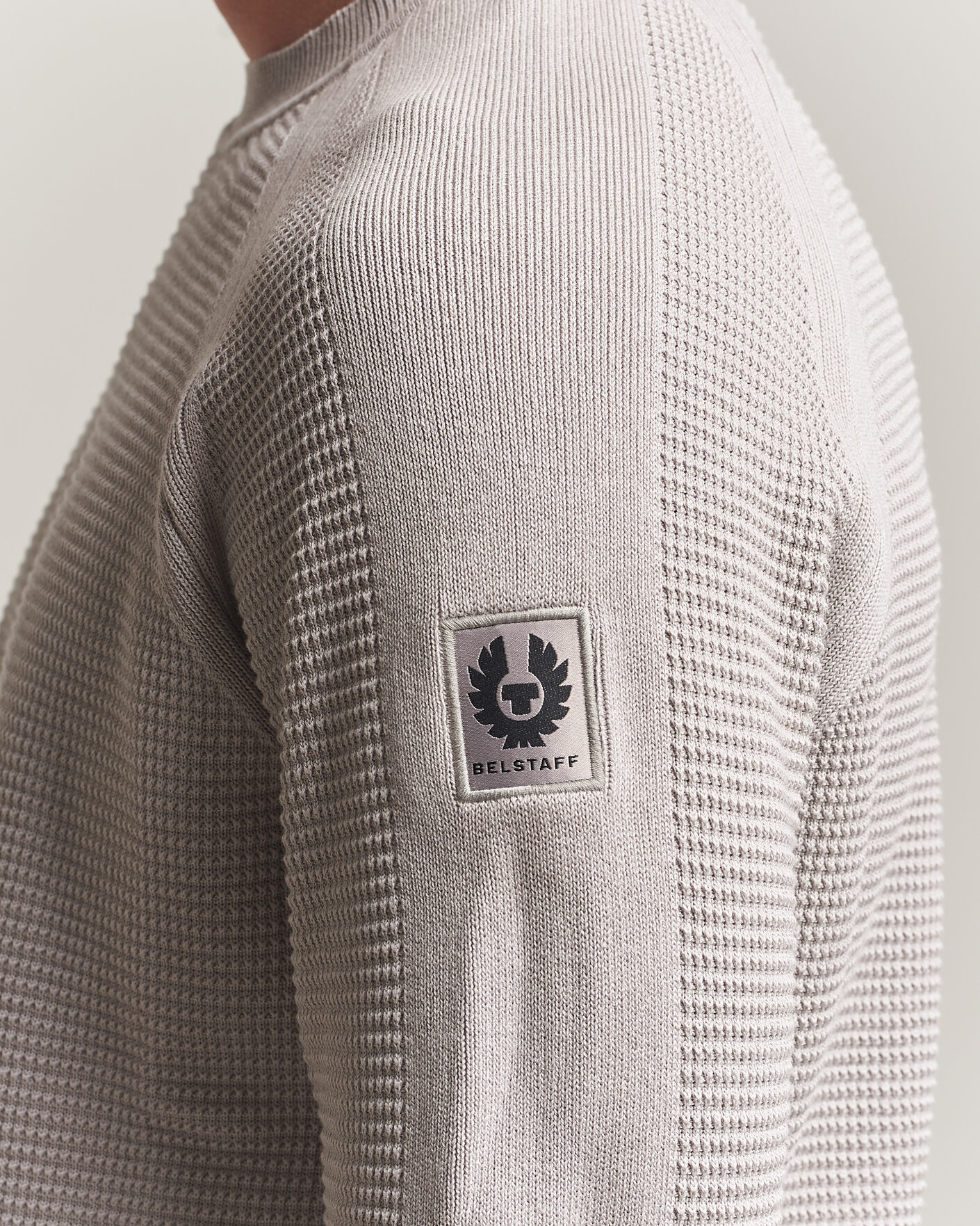 Herr | Tröjor | Belstaff | Bradwell Cotton Knitted Crew Neck Concrete