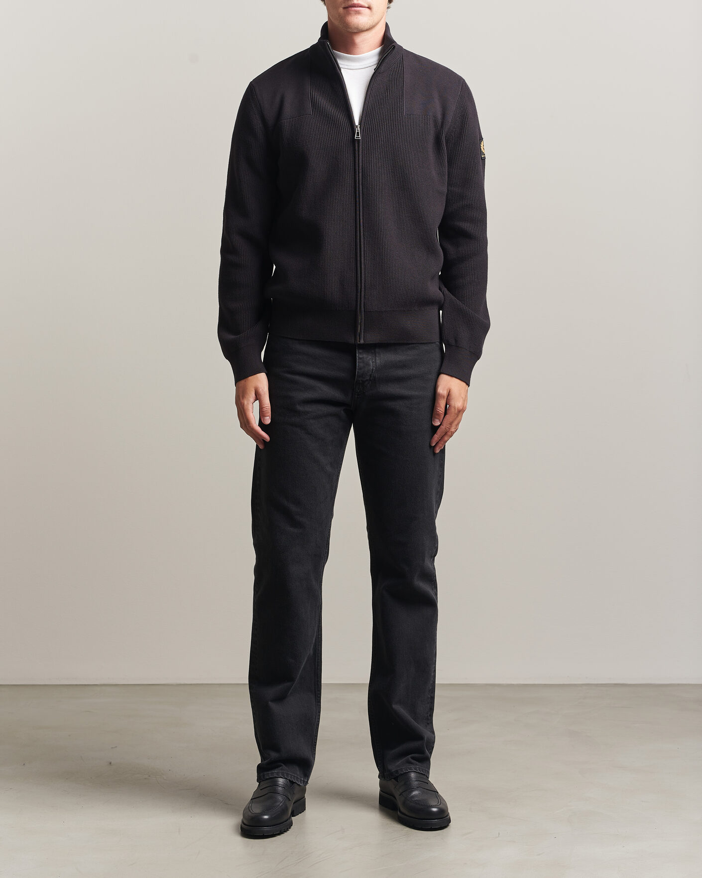 Herr | Tröjor | Belstaff | Commander Knitted Full Zip Black