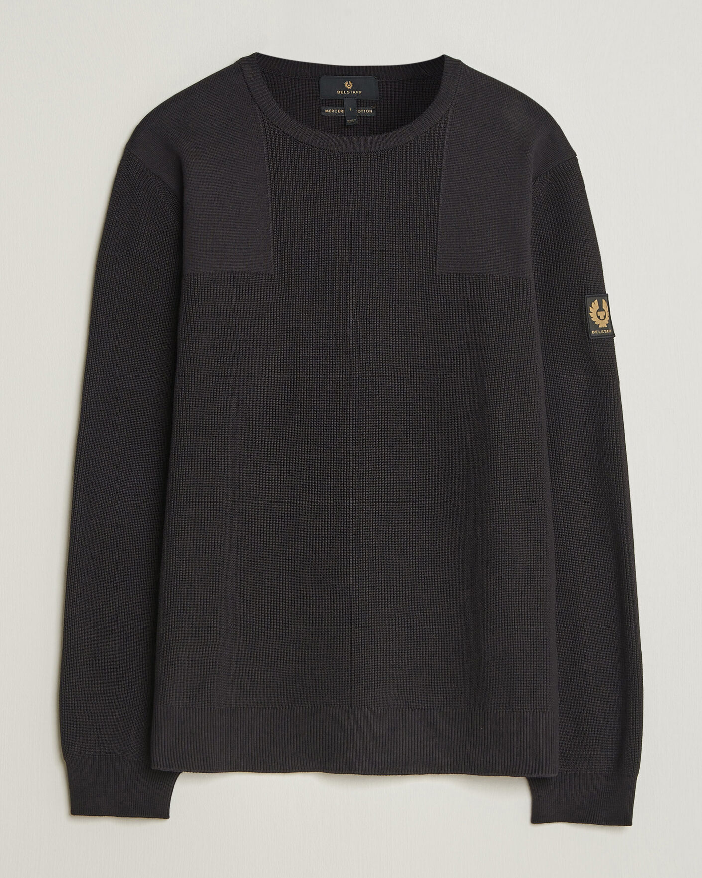 Herr | Tröjor | Belstaff | Commander Knitted Crew Neck Black