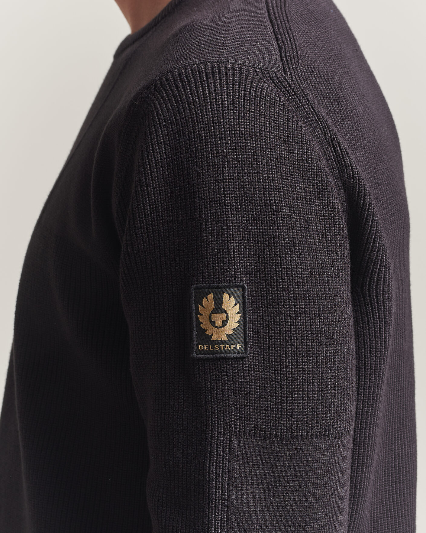Herr | Tröjor | Belstaff | Commander Knitted Crew Neck Black