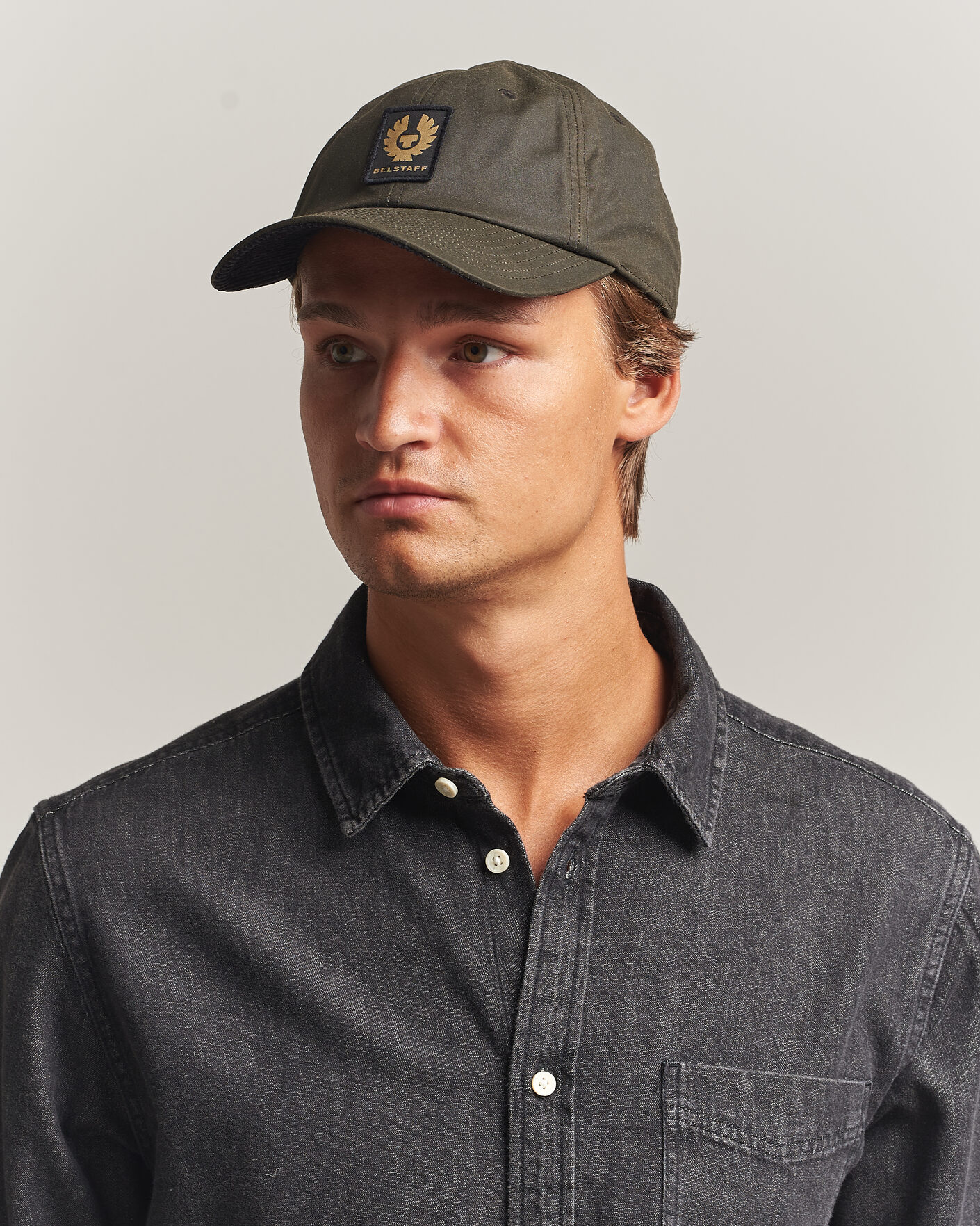 Herr | Hattar & kepsar | Belstaff | Phoenix Wax Logo Cap Faded Olive
