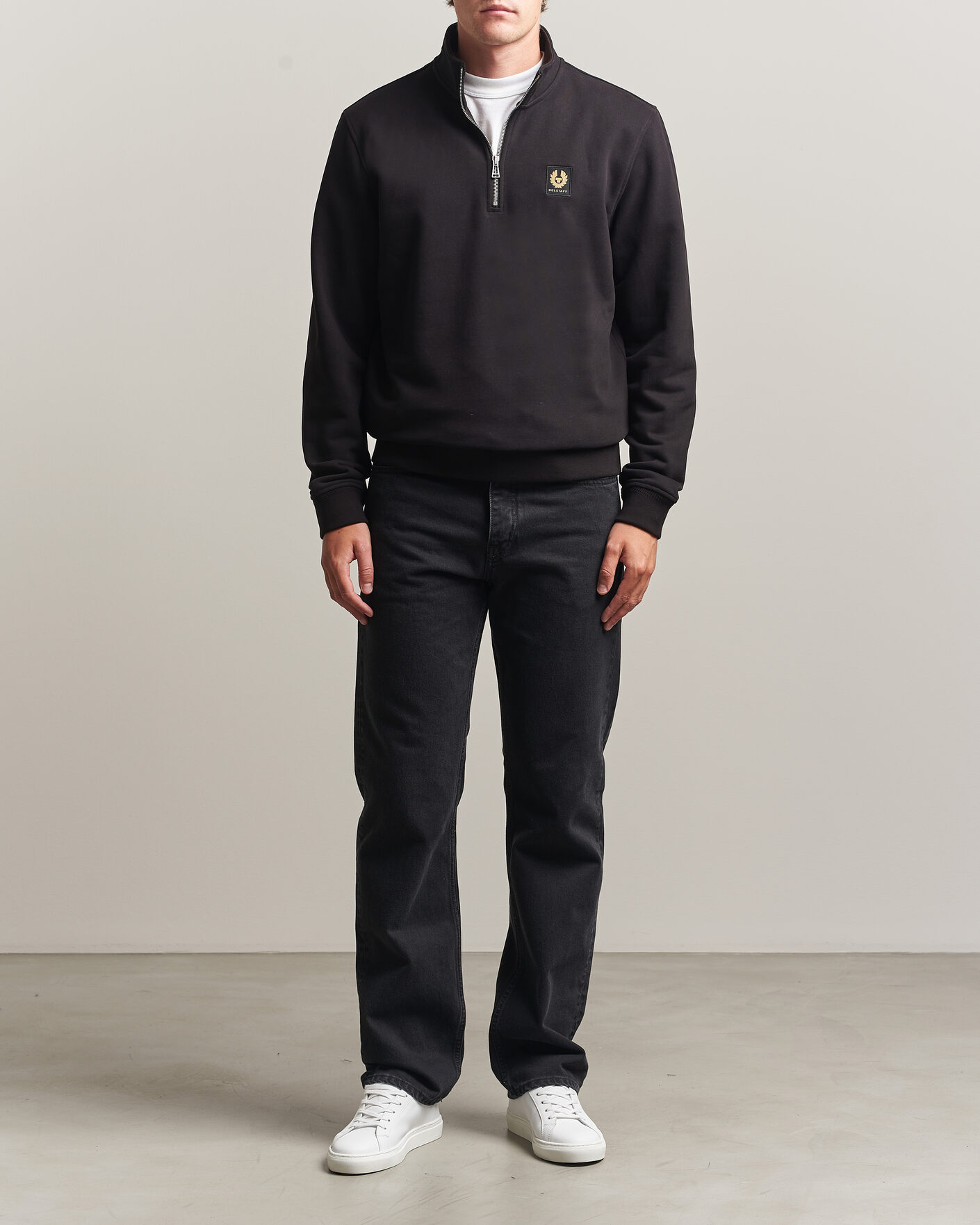 Herr | Tröjor | Belstaff | Signature Half Zip Sweatshirt Black