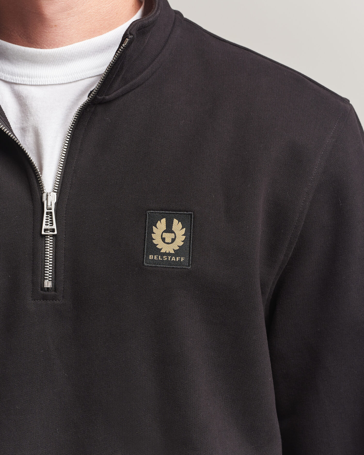 Herr | Tröjor | Belstaff | Signature Half Zip Sweatshirt Black