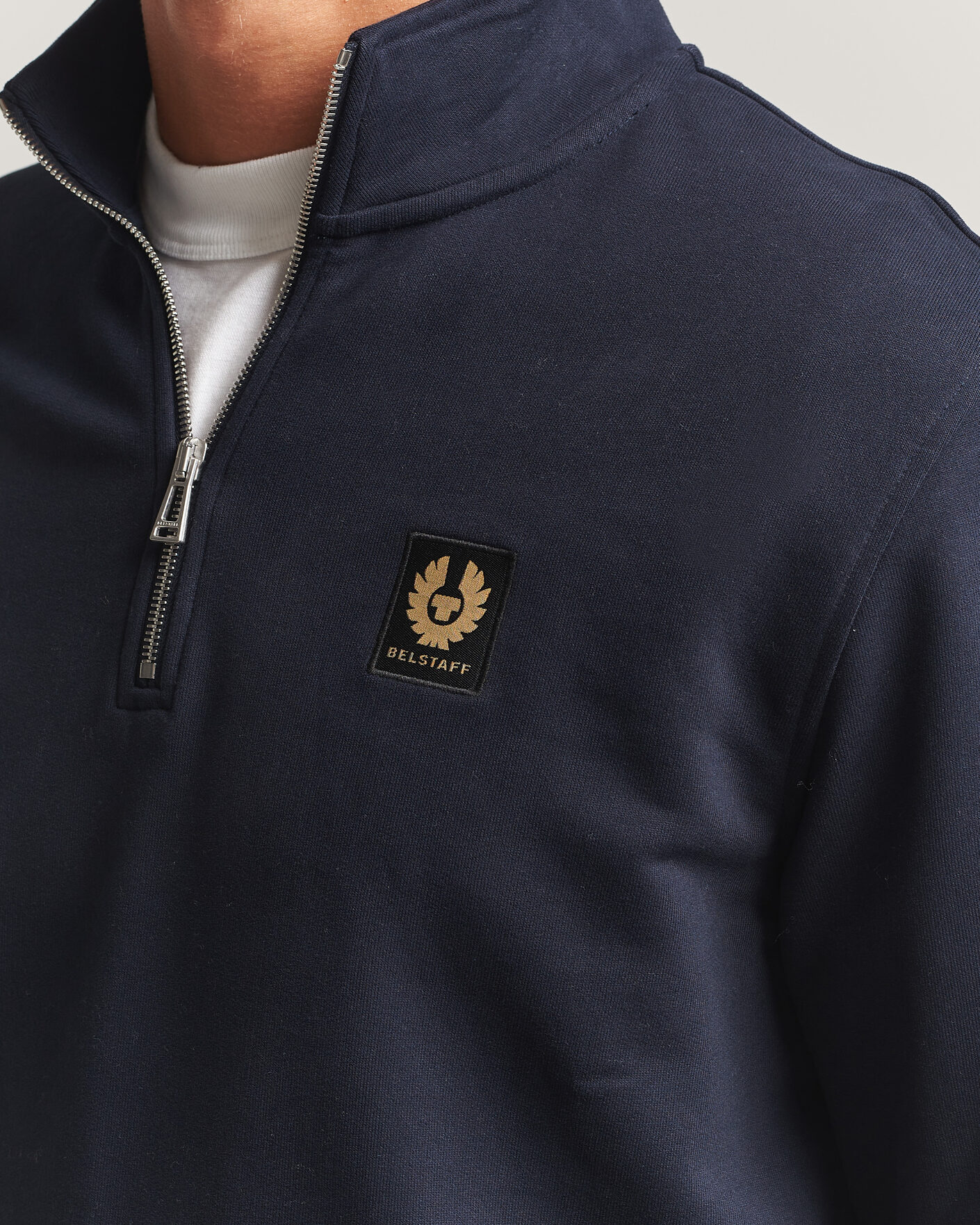 Herr | Tröjor | Belstaff | Signature Half Zip Sweatshirt Dark Ink
