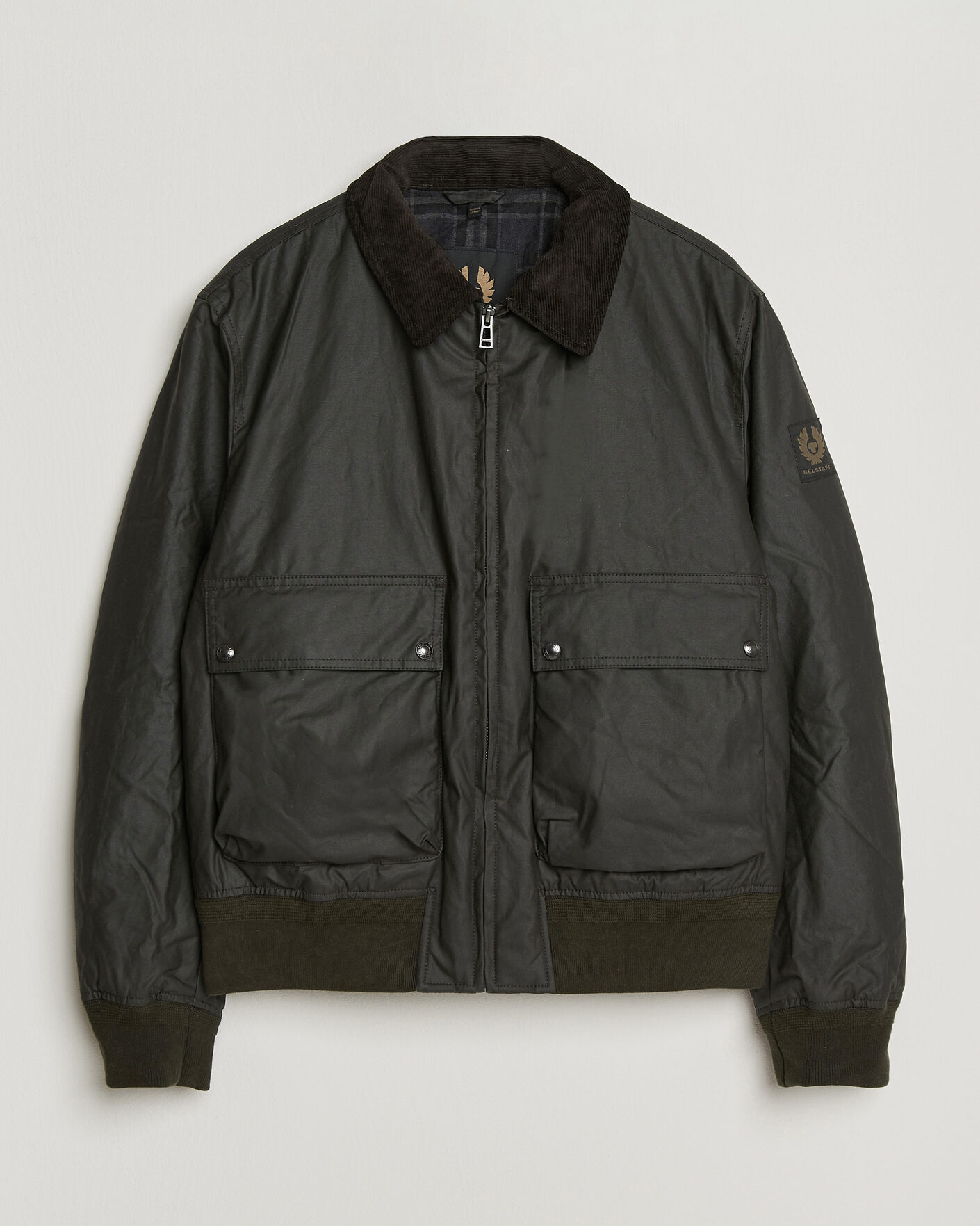 Herr | Jackor | Belstaff | Mount Wax Bomber Jacket Faded Olive