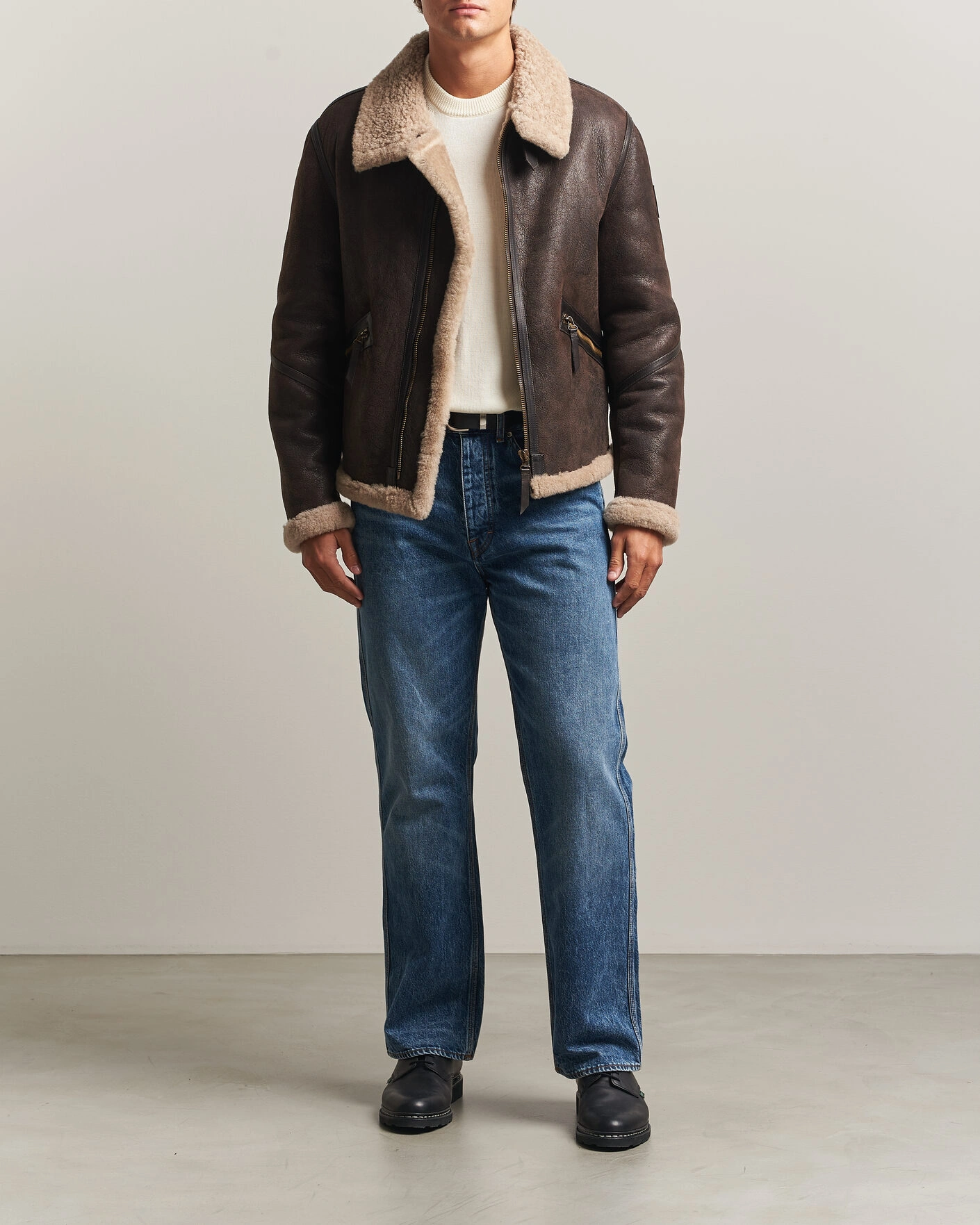 Herr | Jackor | Belstaff | Winterbrook Shearling Jacket Dark Brown
