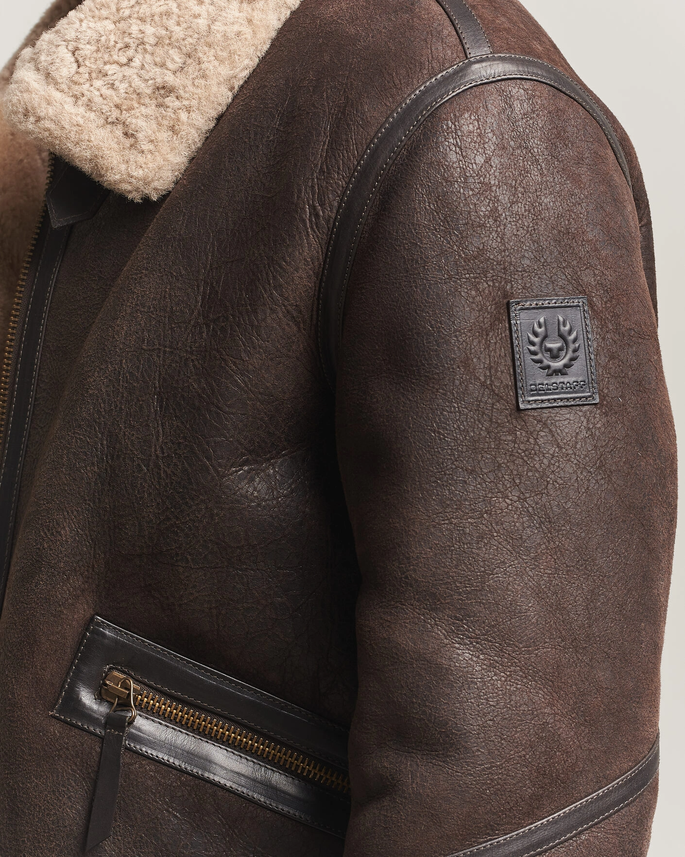 Herr | Jackor | Belstaff | Winterbrook Shearling Jacket Dark Brown