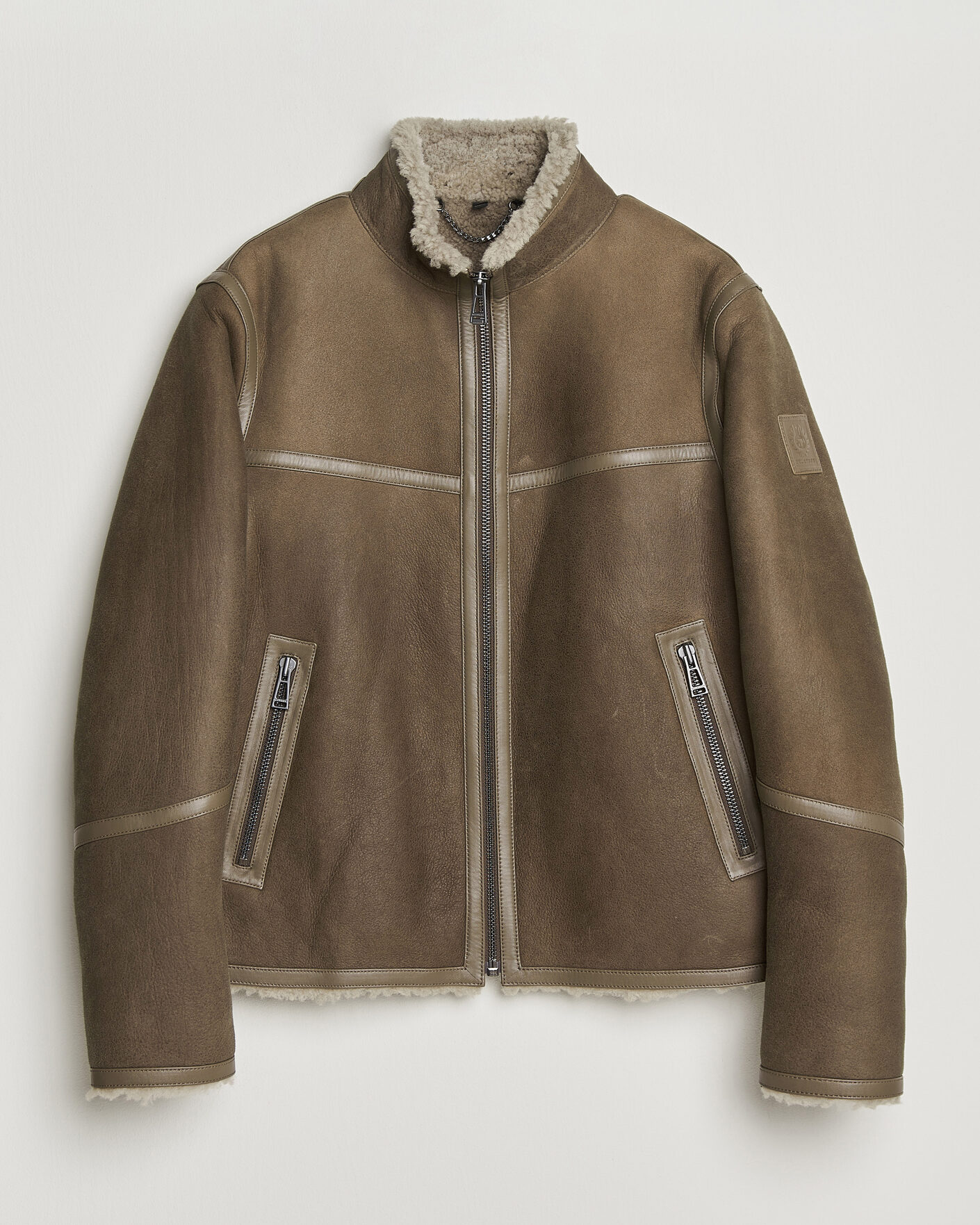 Herr | Jackor | Belstaff | Highland Shearling Jacket Dark Dusty Taupe