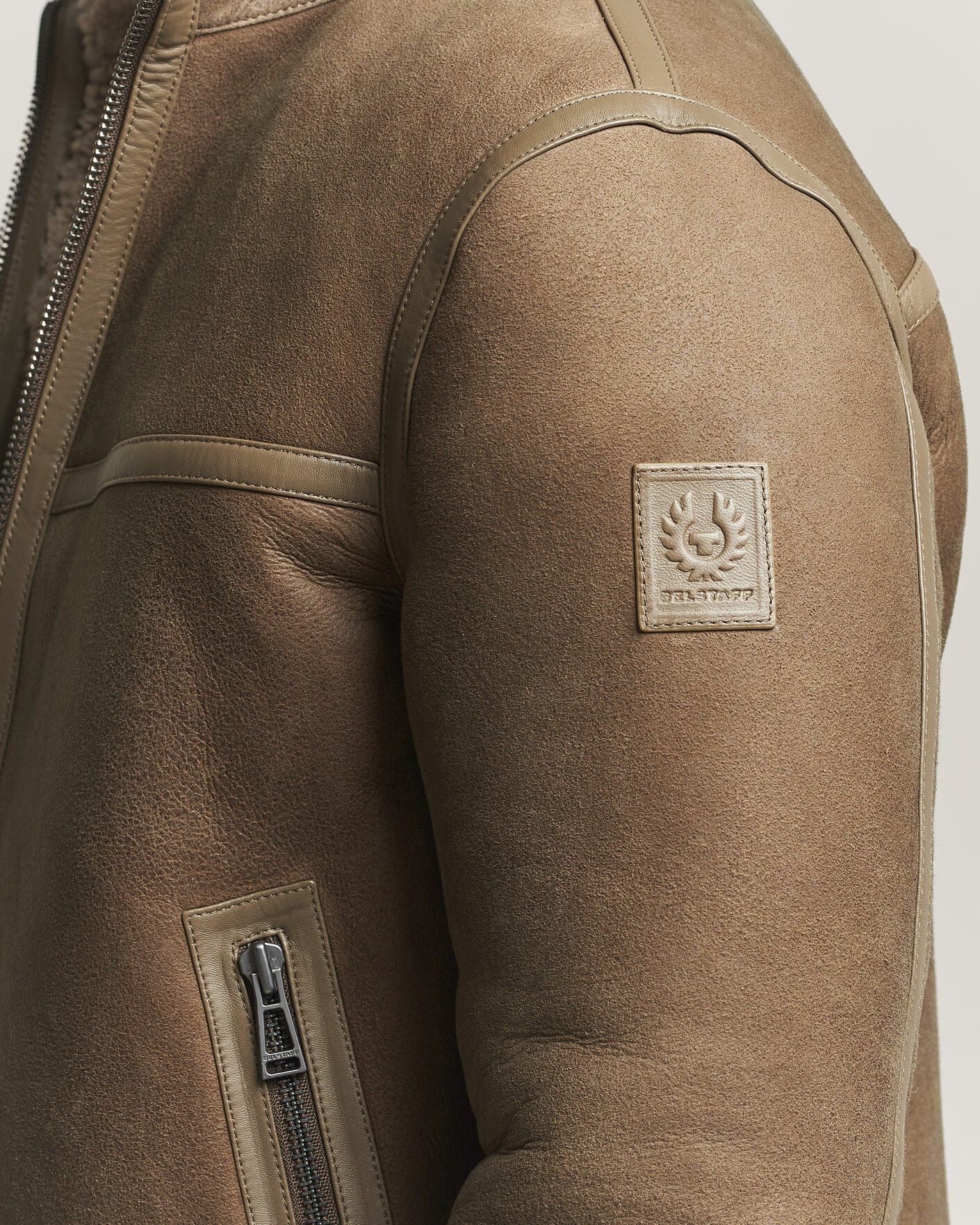 Herr | Jackor | Belstaff | Highland Shearling Jacket Dark Dusty Taupe