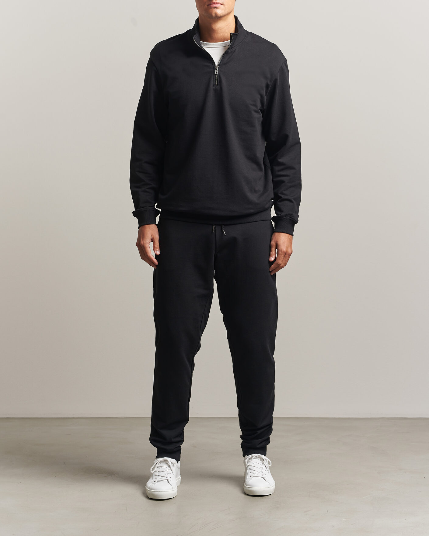 Herr | Tröjor | Bread & Boxers | Loungewear Half Zip Black