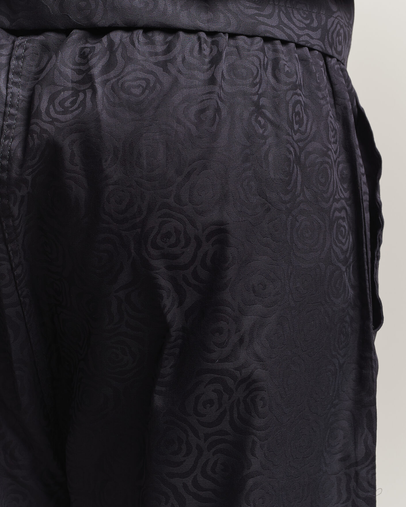 Herr | Pyjamas & Morgonrockar | Derek Rose | Piped Jacquard Cotton Pyjama Set Black