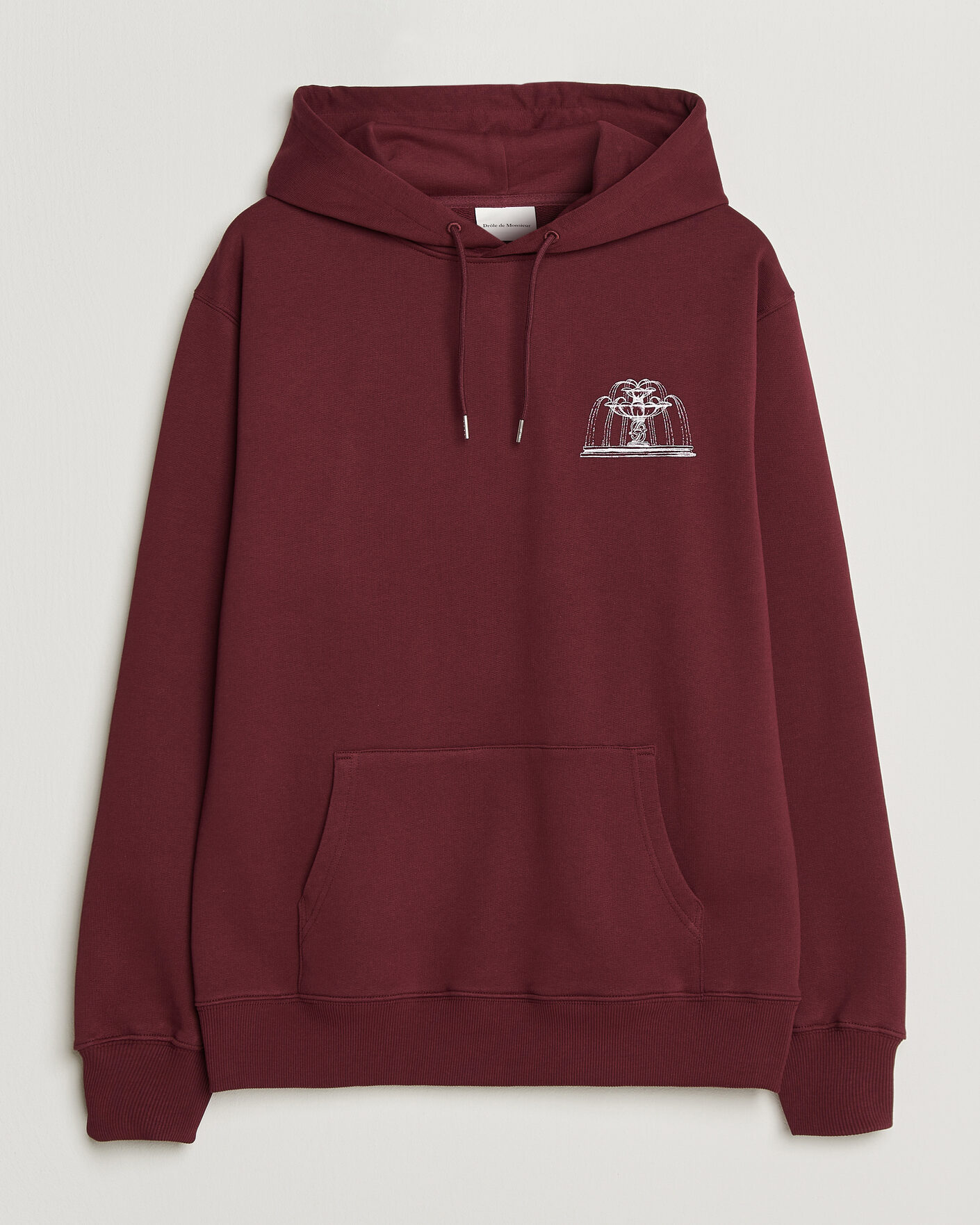 Herr | Tröjor | Drôle de Monsieur | Fountain Printed Hoodie Burgundy