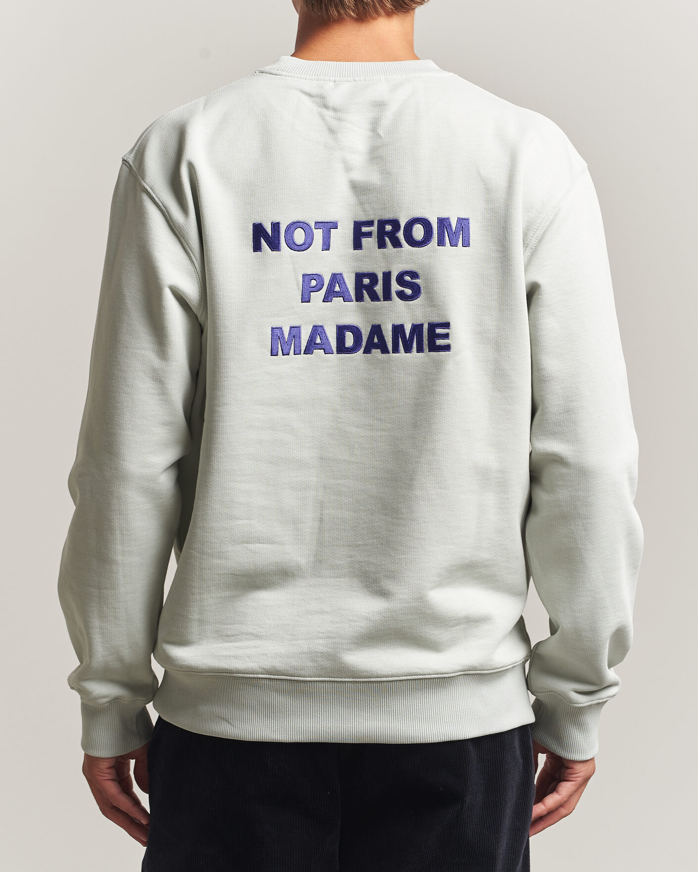 Herr | Tröjor | Drôle de Monsieur | Bold Slogan Sweatshirt Grey