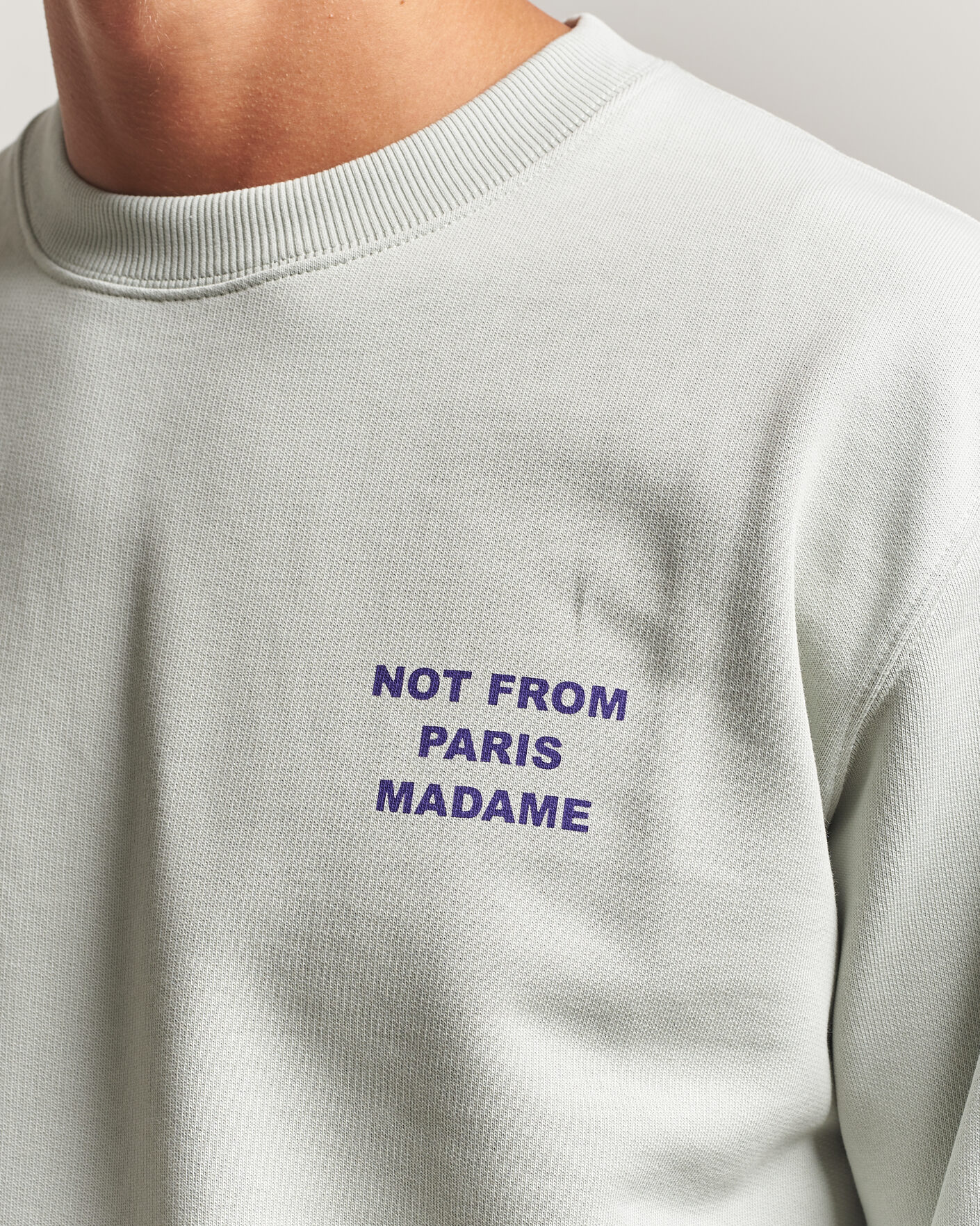 Herr | Tröjor | Drôle de Monsieur | Bold Slogan Sweatshirt Grey