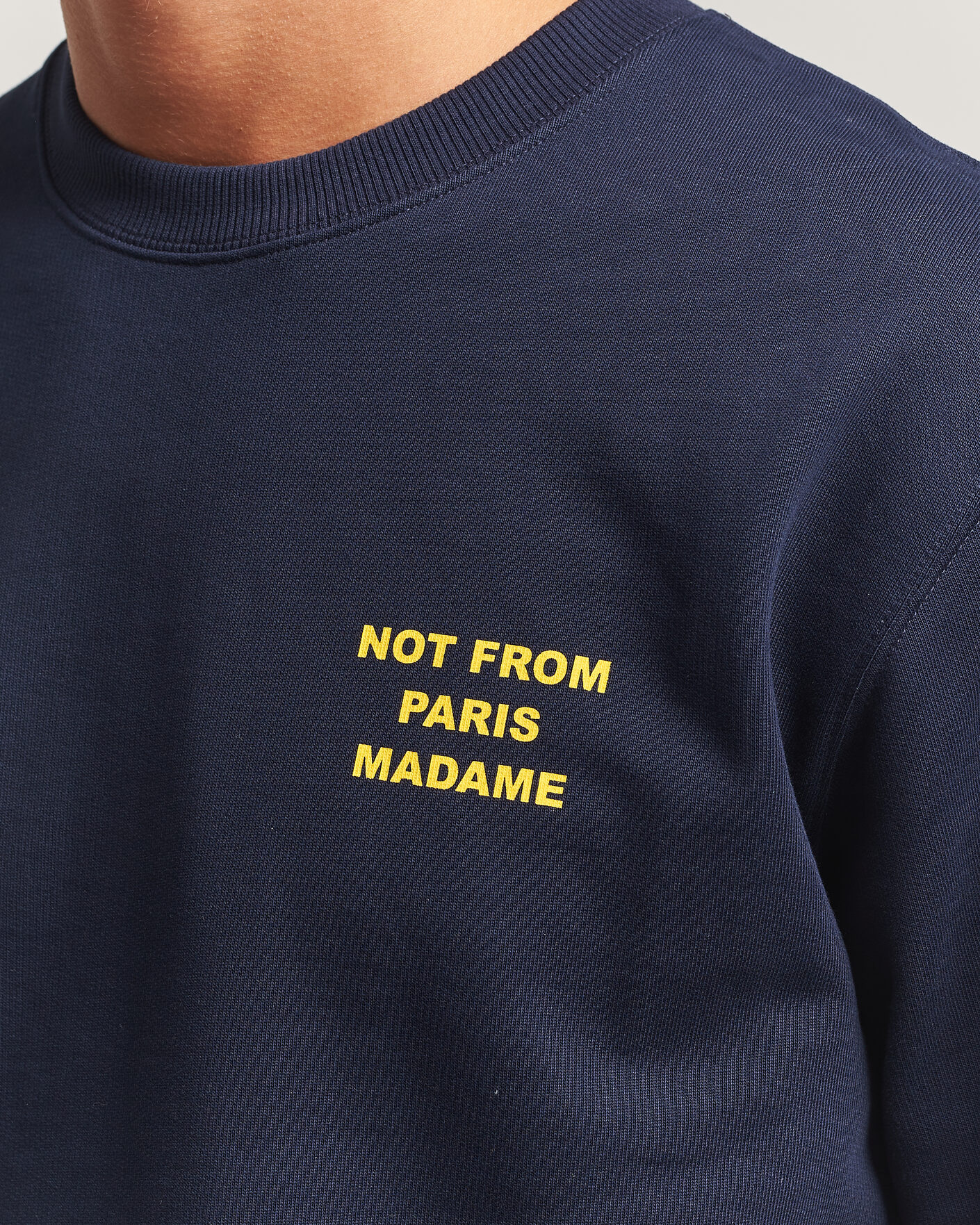 Herr | Tröjor | Drôle de Monsieur | Bold Slogan Sweatshirt Navy