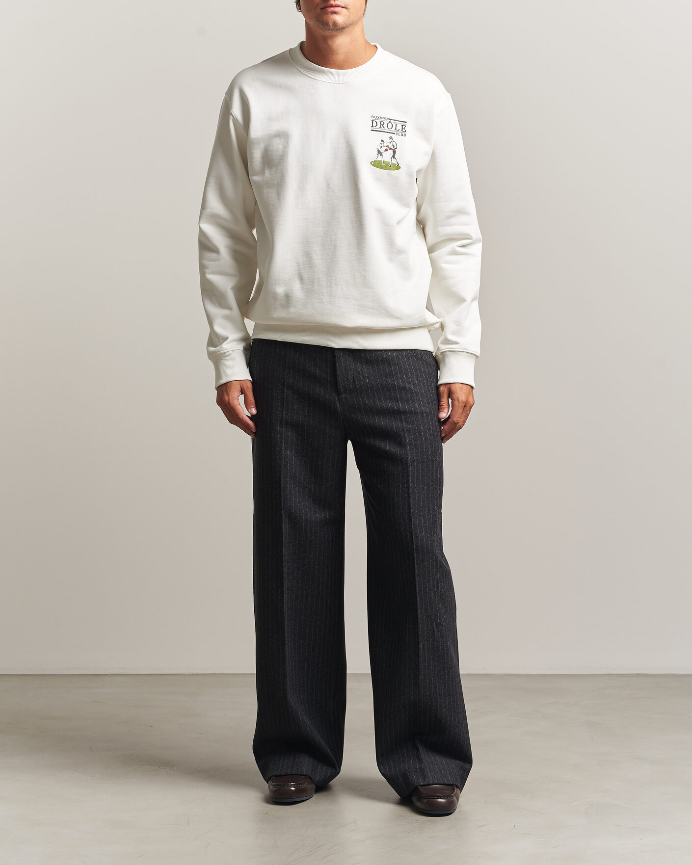 Herr | Tröjor | Drôle de Monsieur | Boxers Sweatshirt Off White