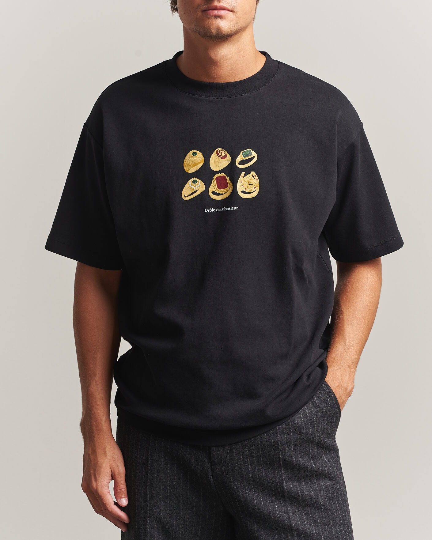 Herr | T-Shirts | Drôle de Monsieur | Rings T-Shirt Black