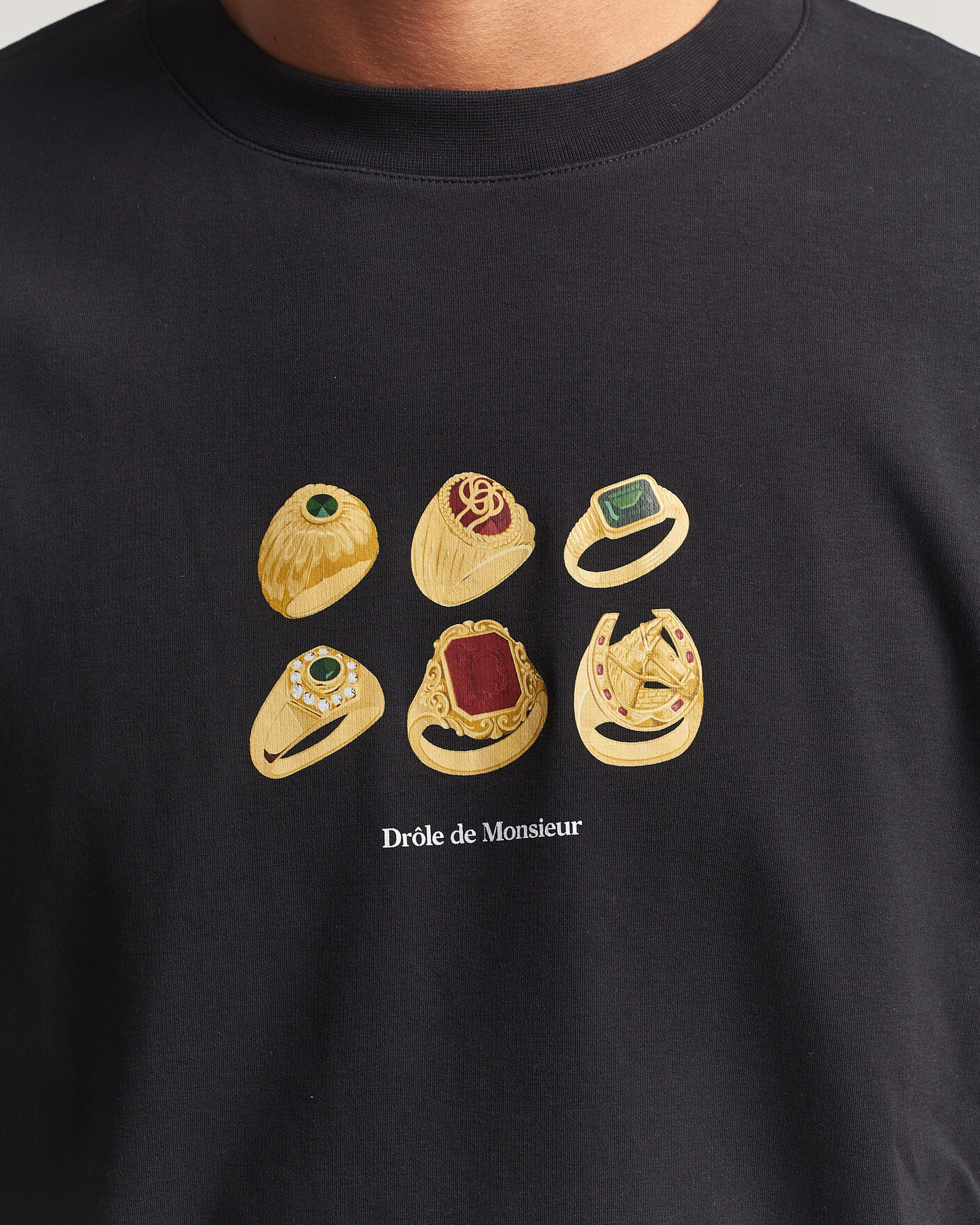 Herr | T-Shirts | Drôle de Monsieur | Rings T-Shirt Black
