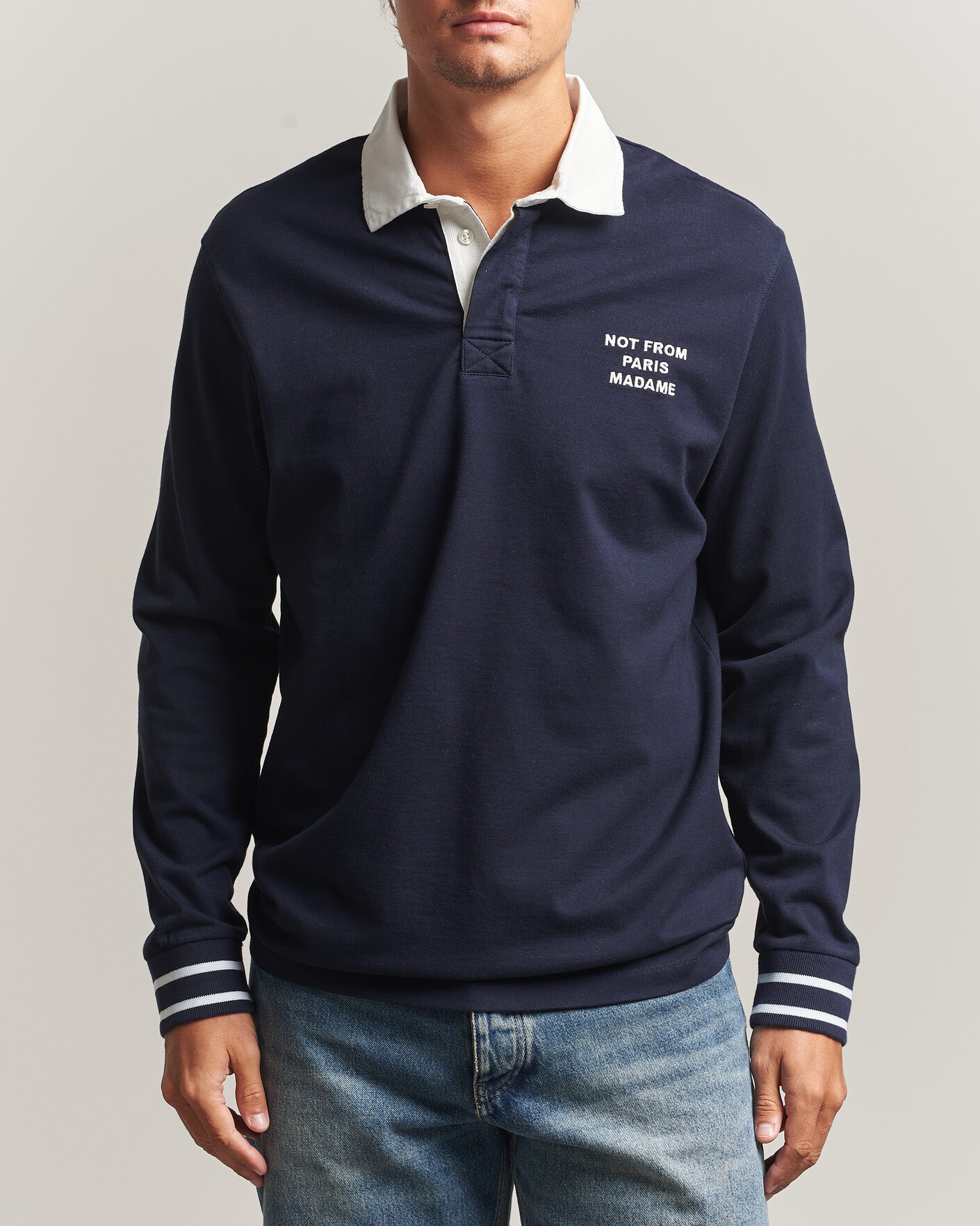Herr | Tröjor | Drôle de Monsieur | Slogan Rugger Navy